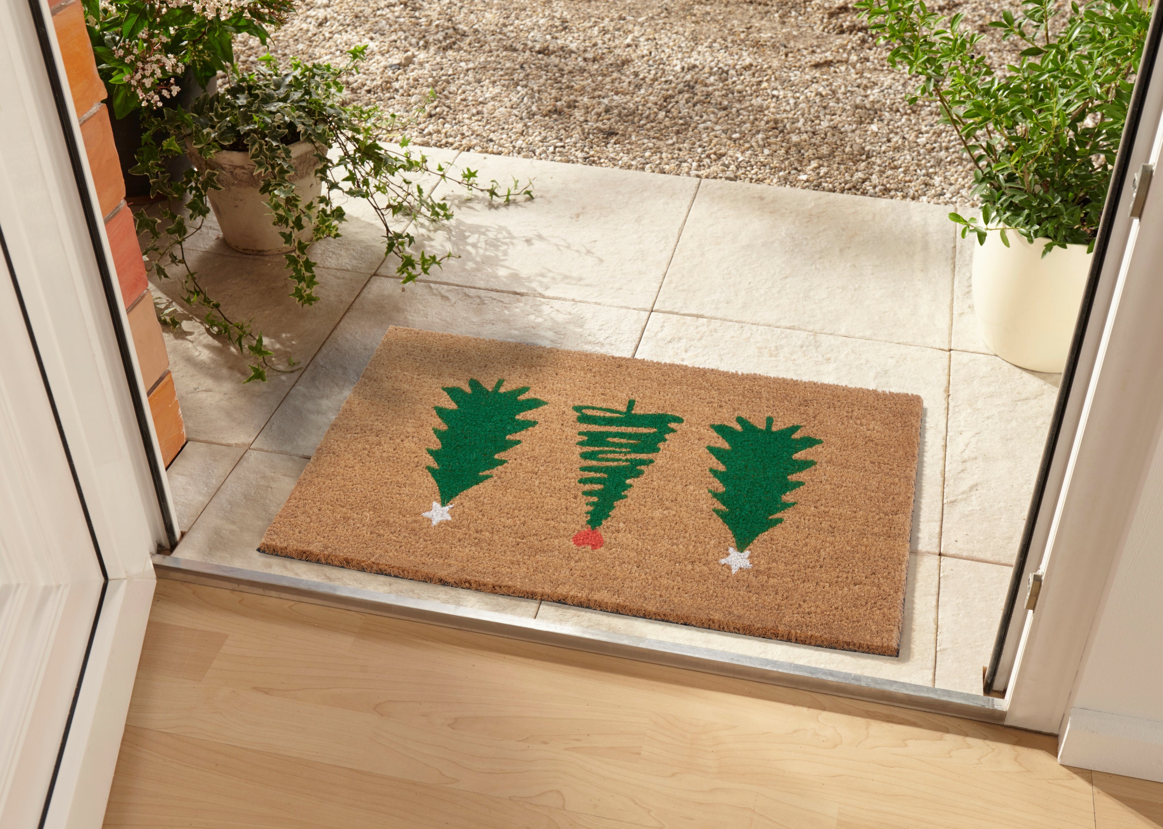 Hanse Home Mix Mats Dörrmatta kokos Decorated Pine Trees