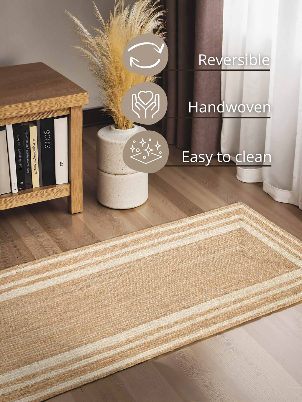 Hanse Home Looma Jutematta Looma natur guld elfenben