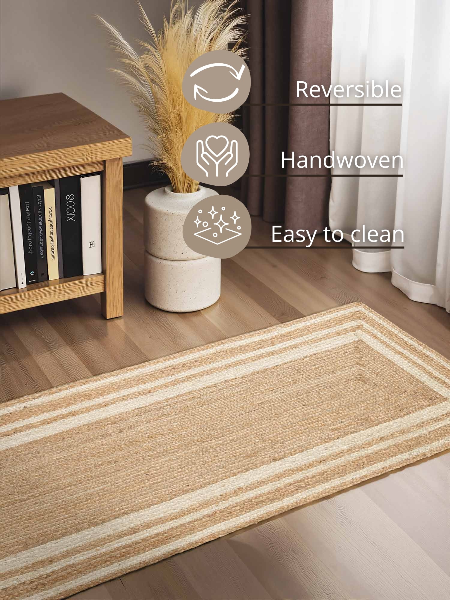 Hanse Home Looma Jutematta Looma natur guld elfenben