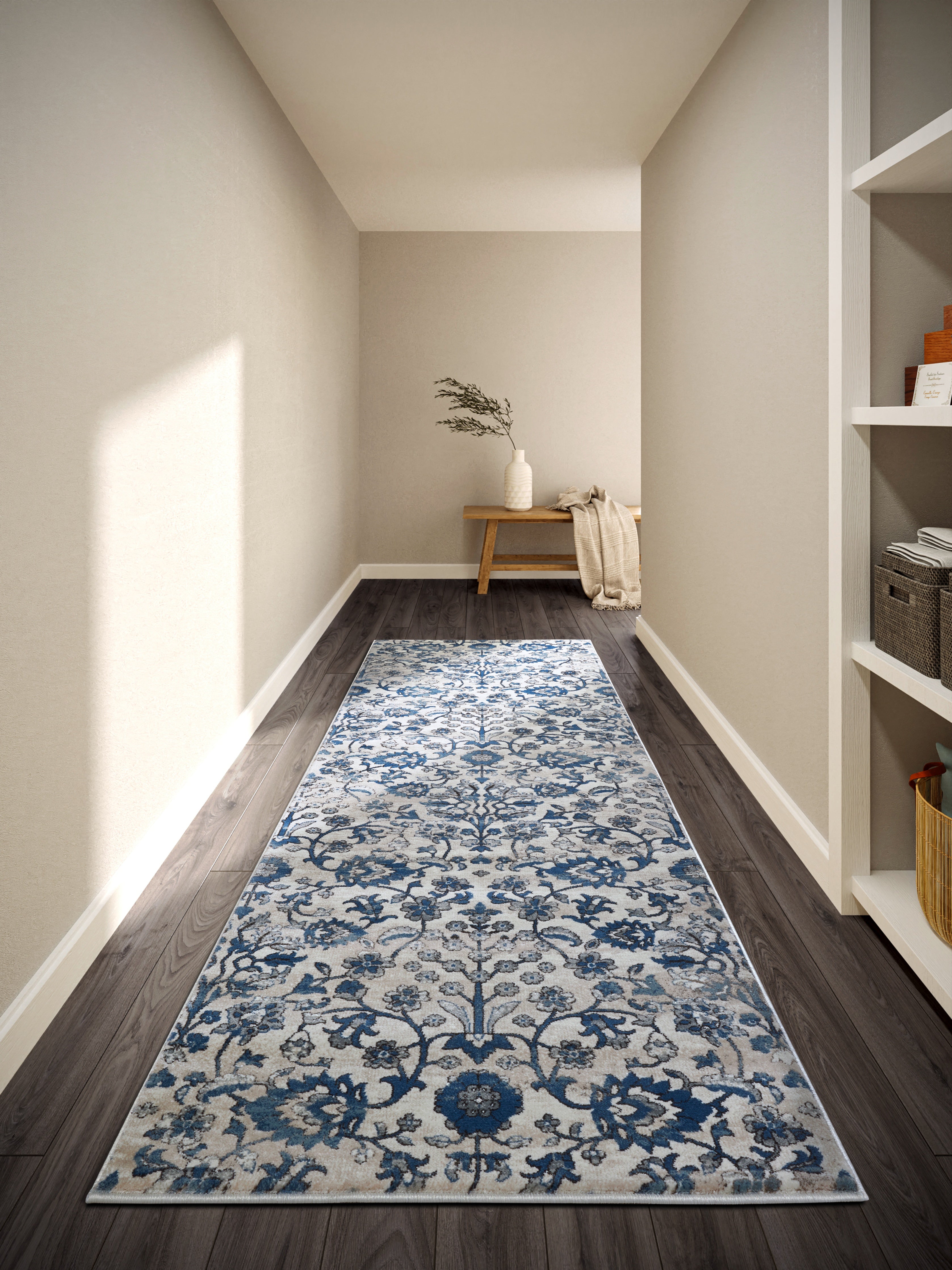 Villeroy & Boch 1869 Kortluggsmatta Ernest creme blå