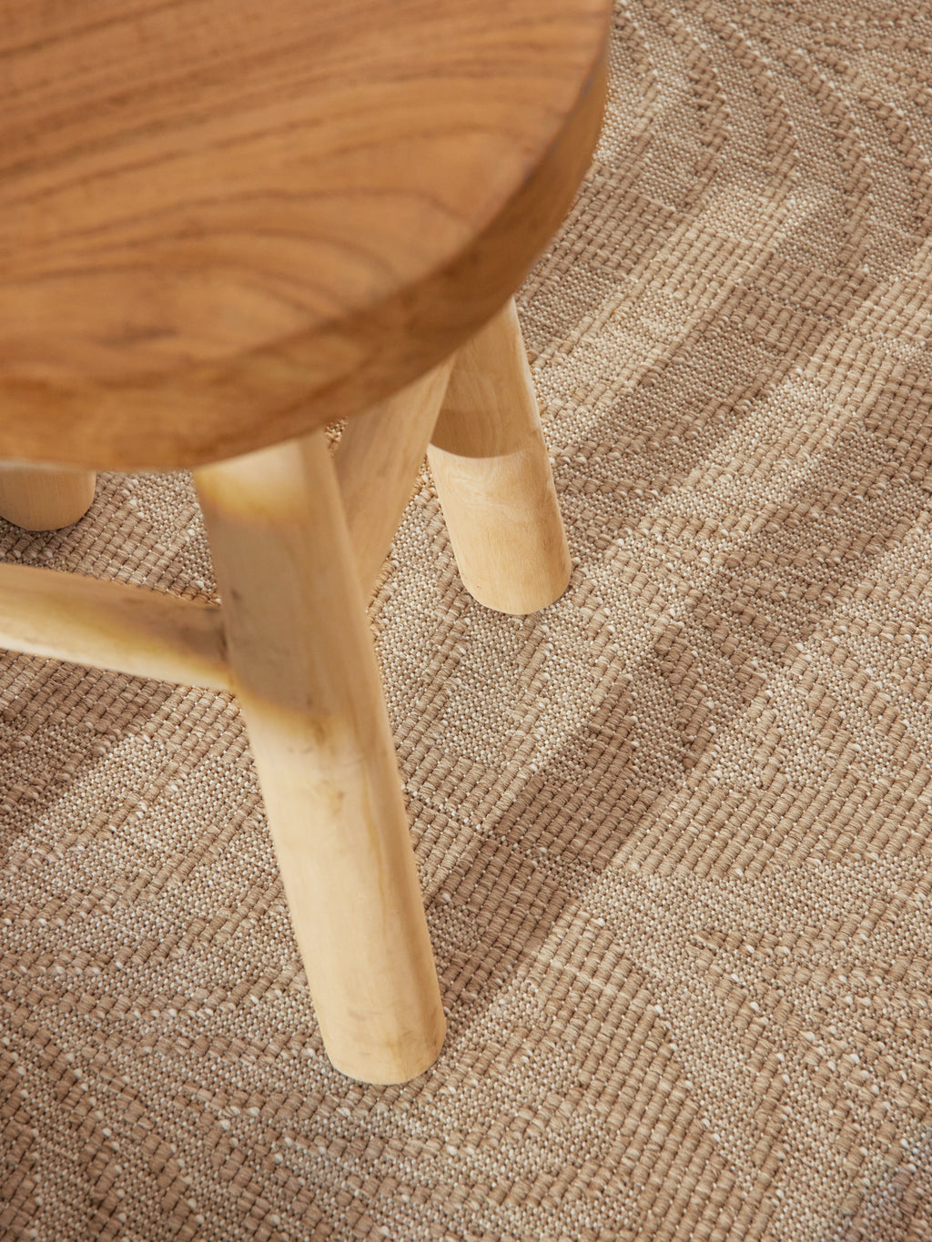Hanse Home Duet Vändbar inom- och utomhusmatta rund Liora Jute vit