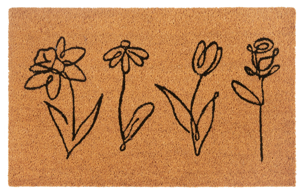 Hanse Home Mix Mats Dörrmatta kokos Line-Art Flowers