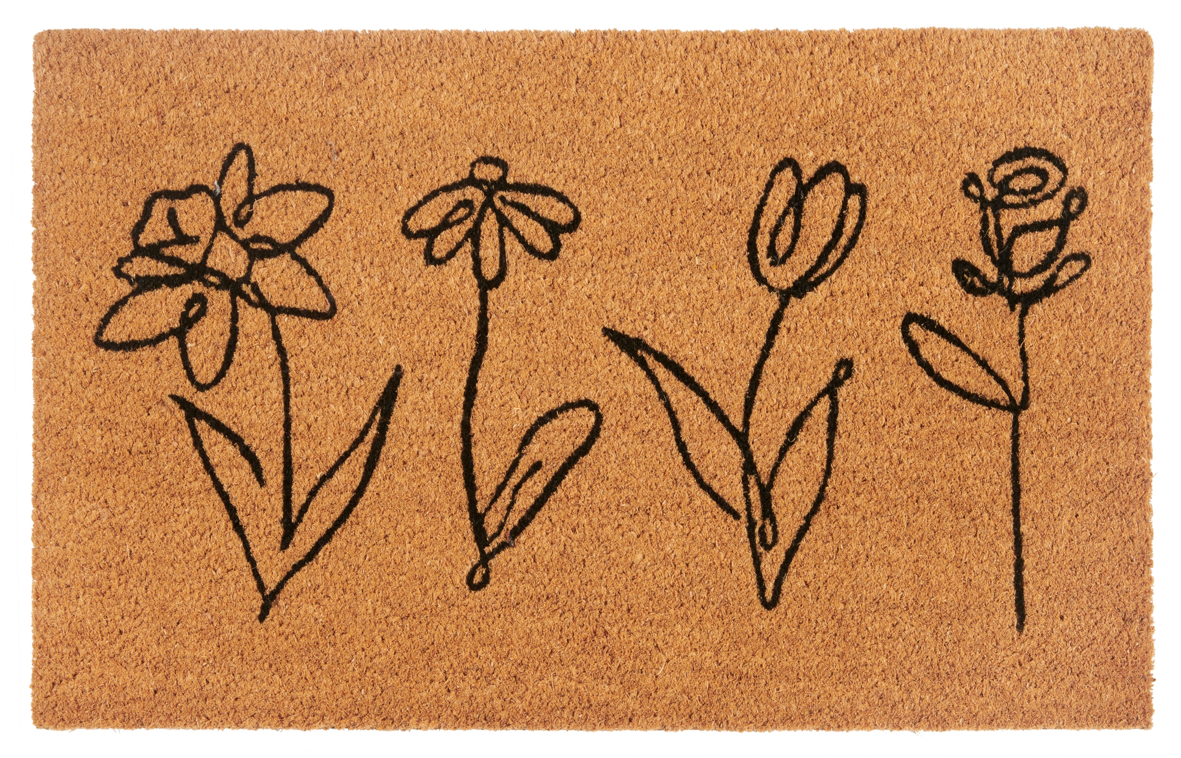 Hanse Home Mix Mats Dörrmatta kokos Line-Art Flowers