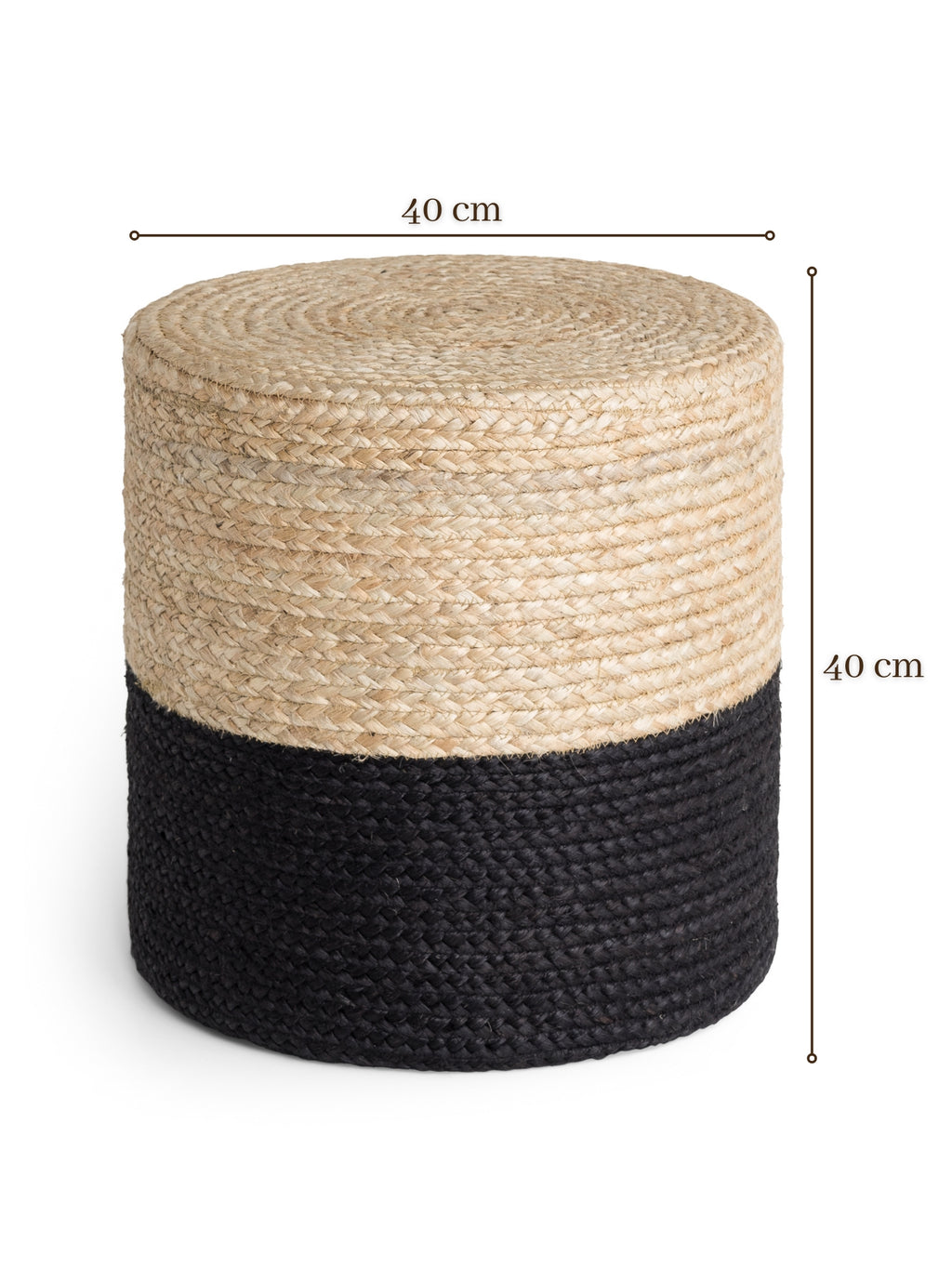 Hanse Home Looma Jutepuff Looma natur guld svart