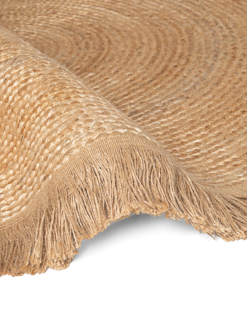 Hanse Home Jute Braided Jutematta rund Nuru natur guld