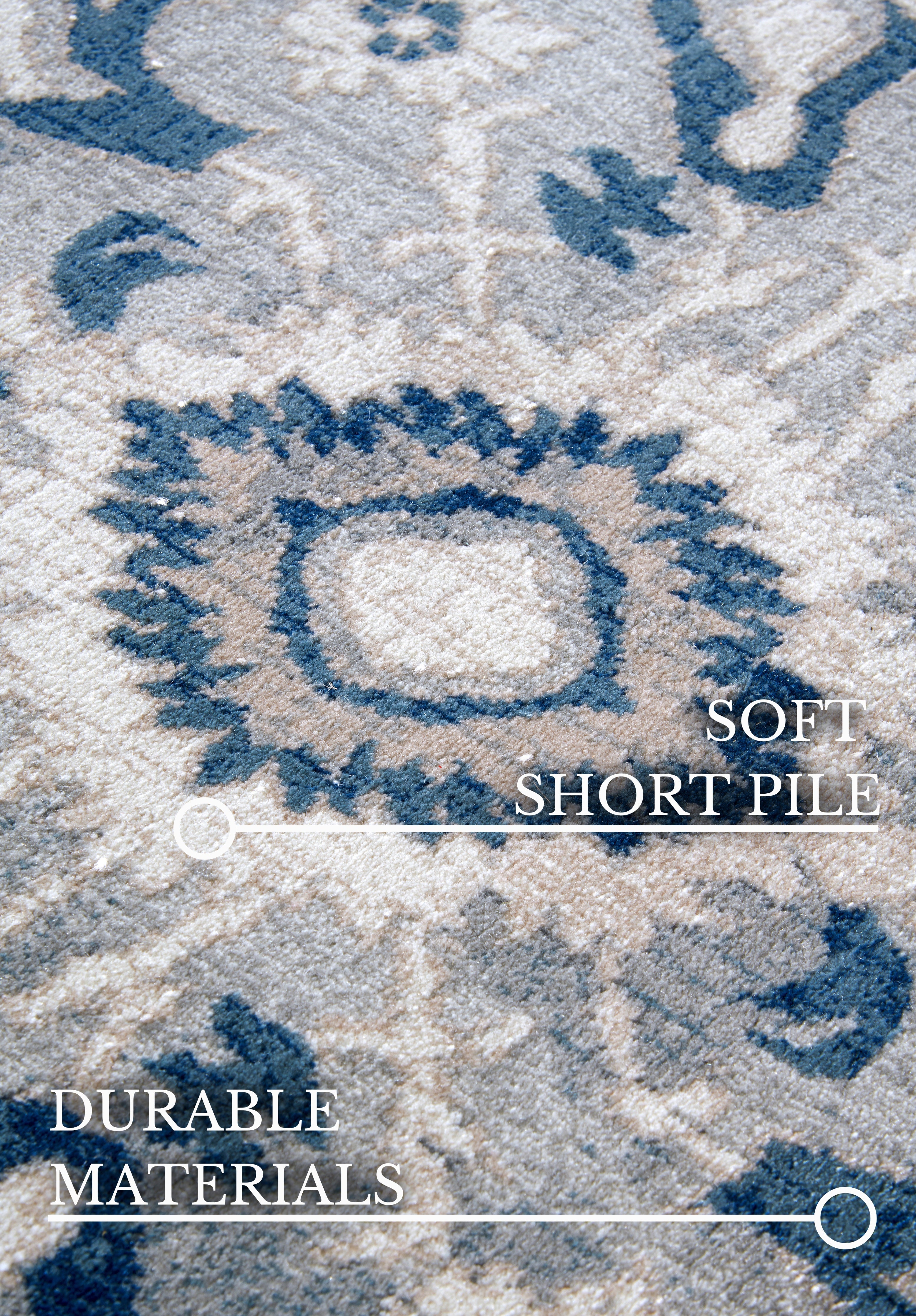 Villeroy & Boch 1869 Kortluggsmatta Gabrielle creme blå