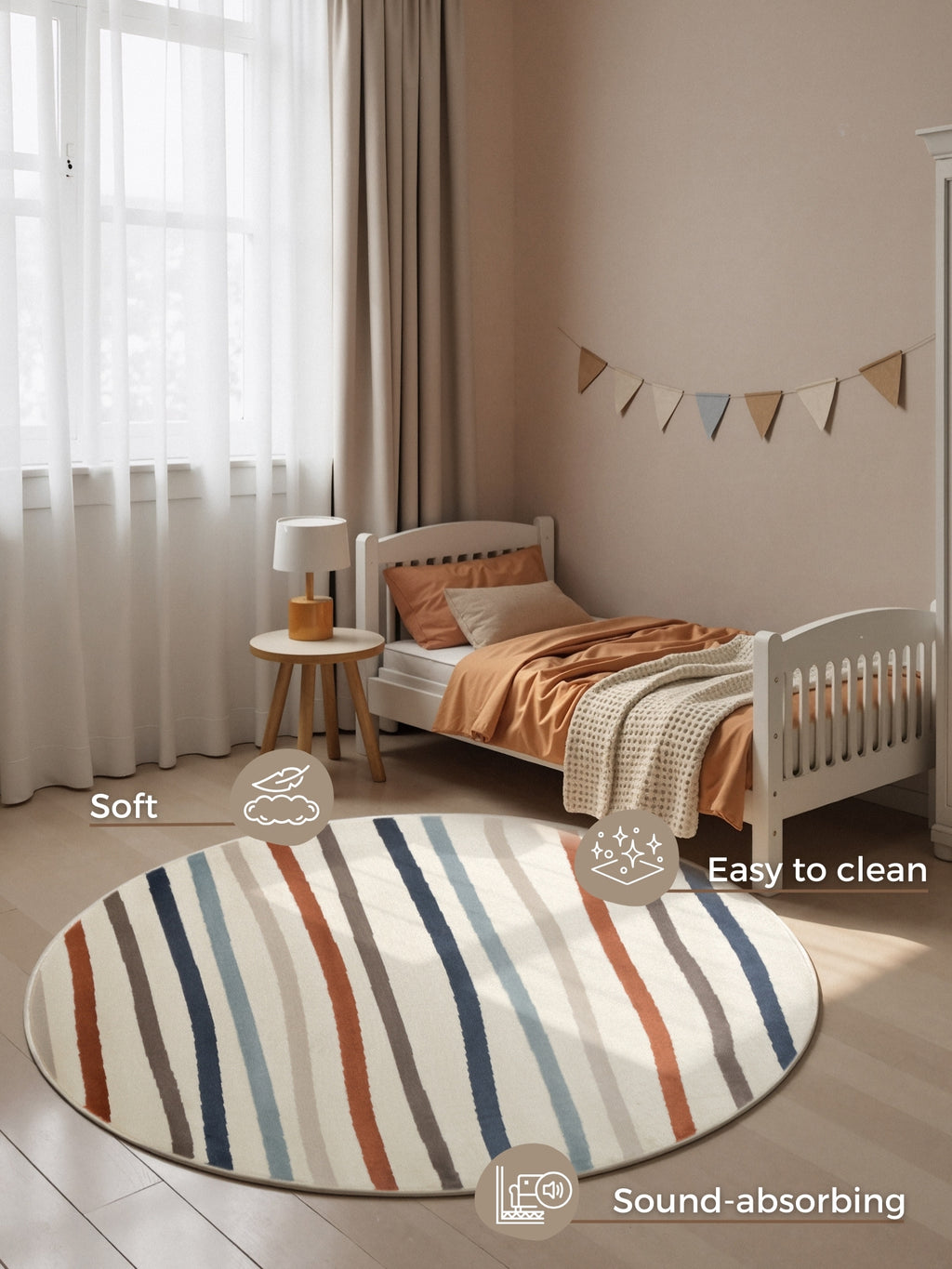 Hanse Home Adventures Barnmatta Linnea creme flerfärgad