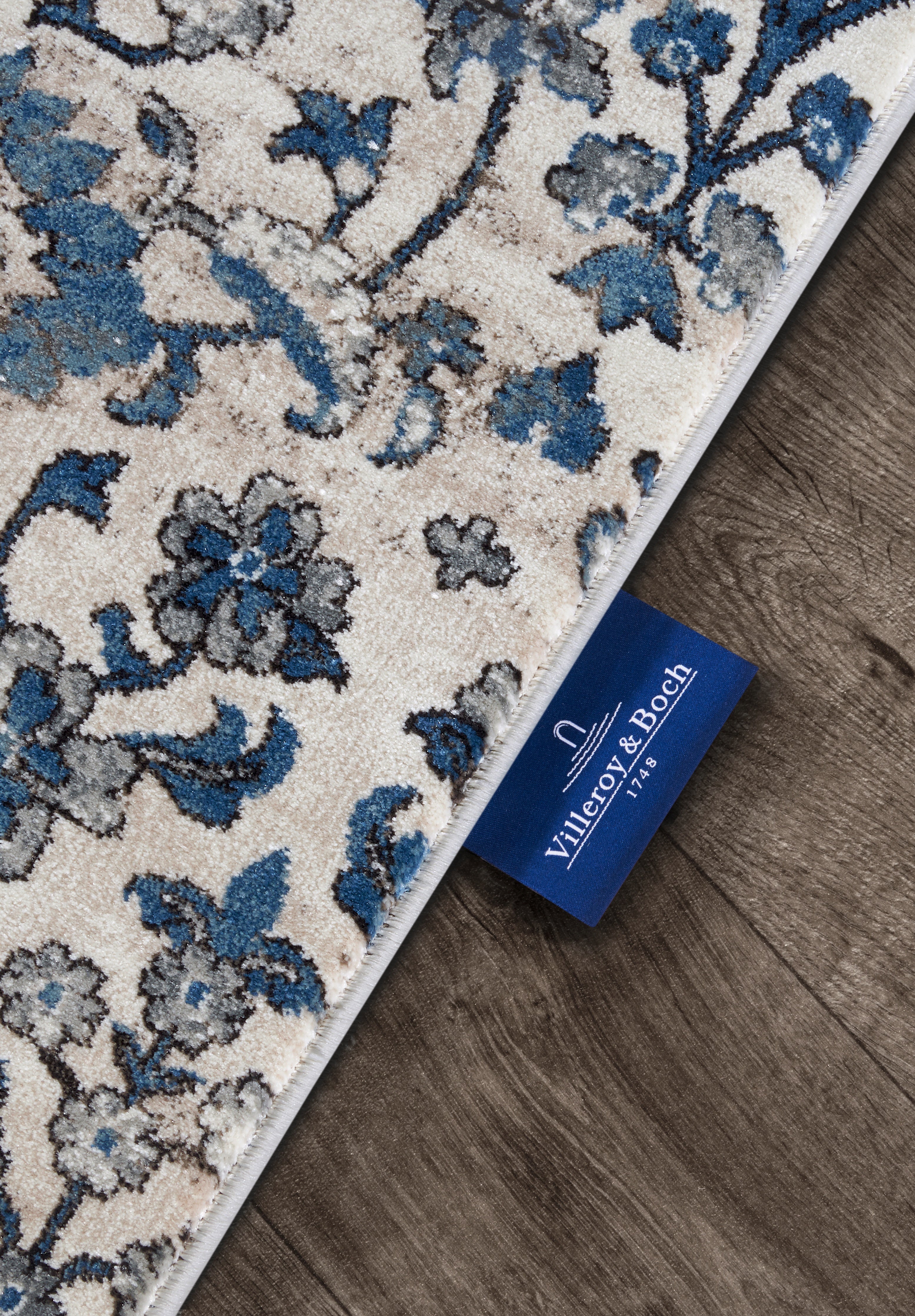 Villeroy & Boch 1869 Kortluggsmatta Ernest creme blå