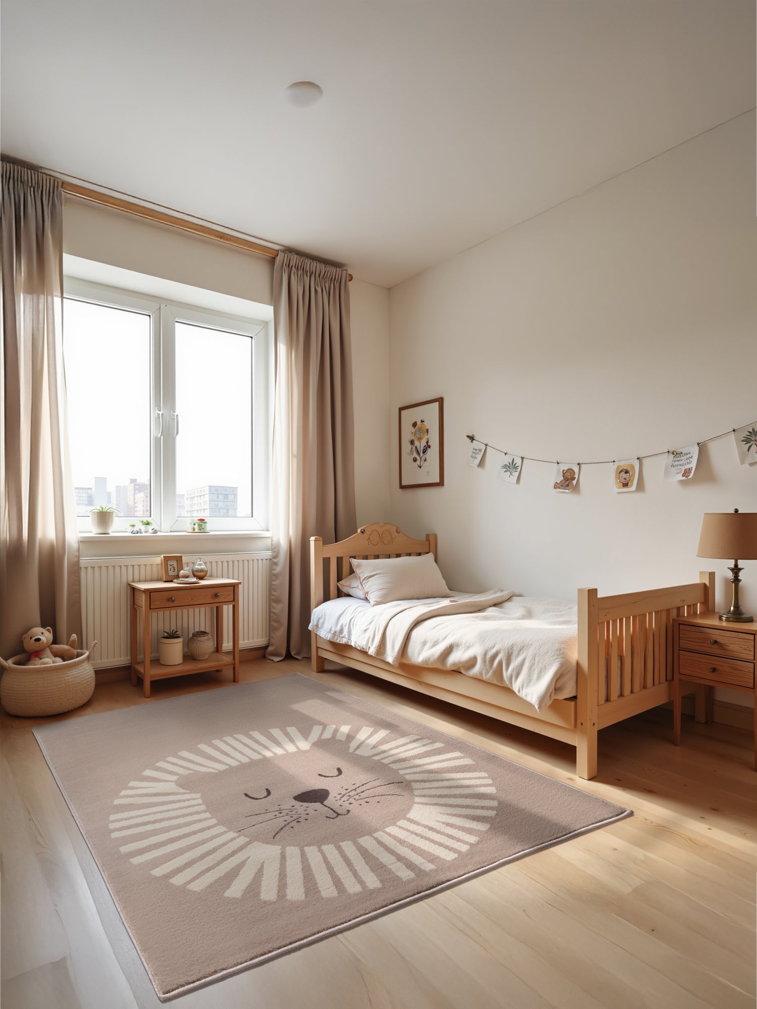 Hanse Home Adventures Barnmatta Happy Lion beige creme