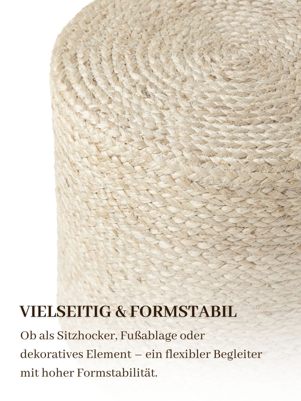 Hanse Home Looma Jutepuff Looma natur elfenben