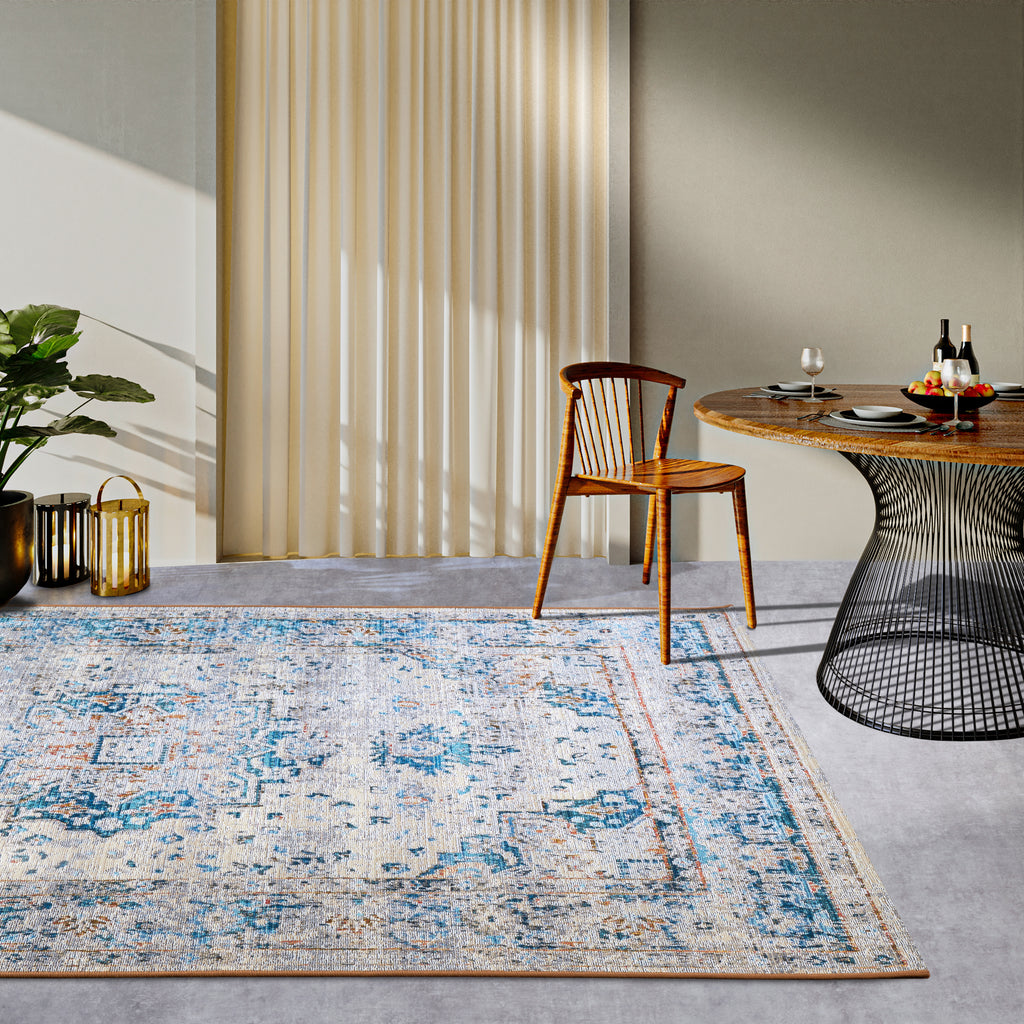 Villeroy & Boch 1767 Inom- och utomhusmatta Rene creme blå