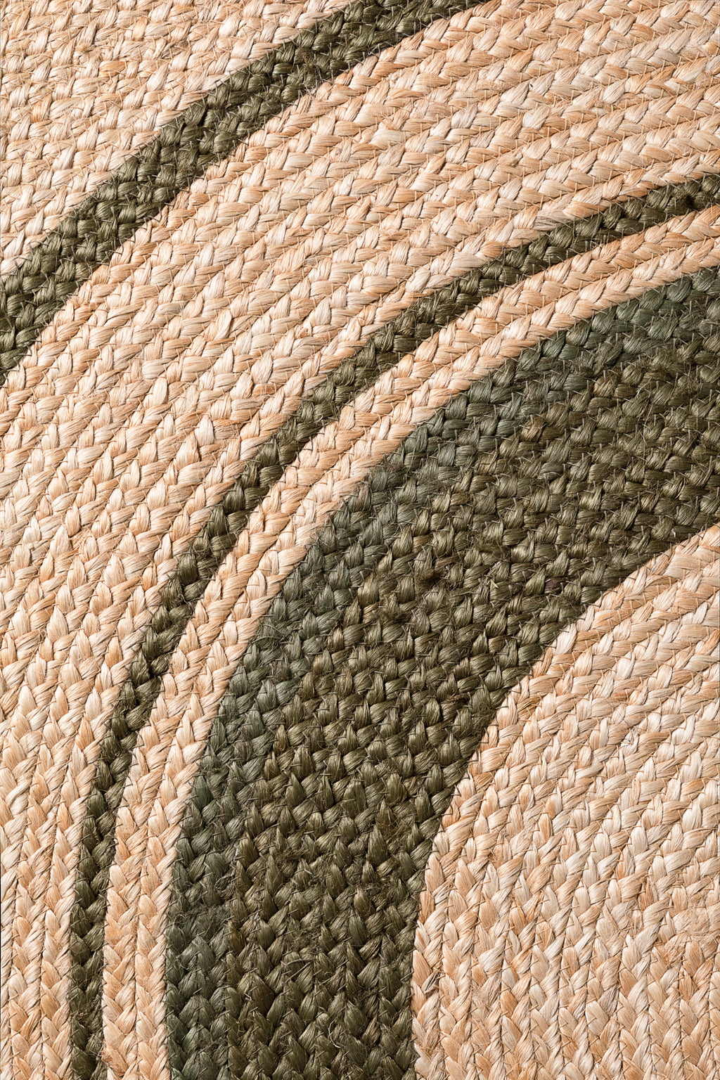 Hanse Home Jute Braided Jutematta rund Basil natur guld grön