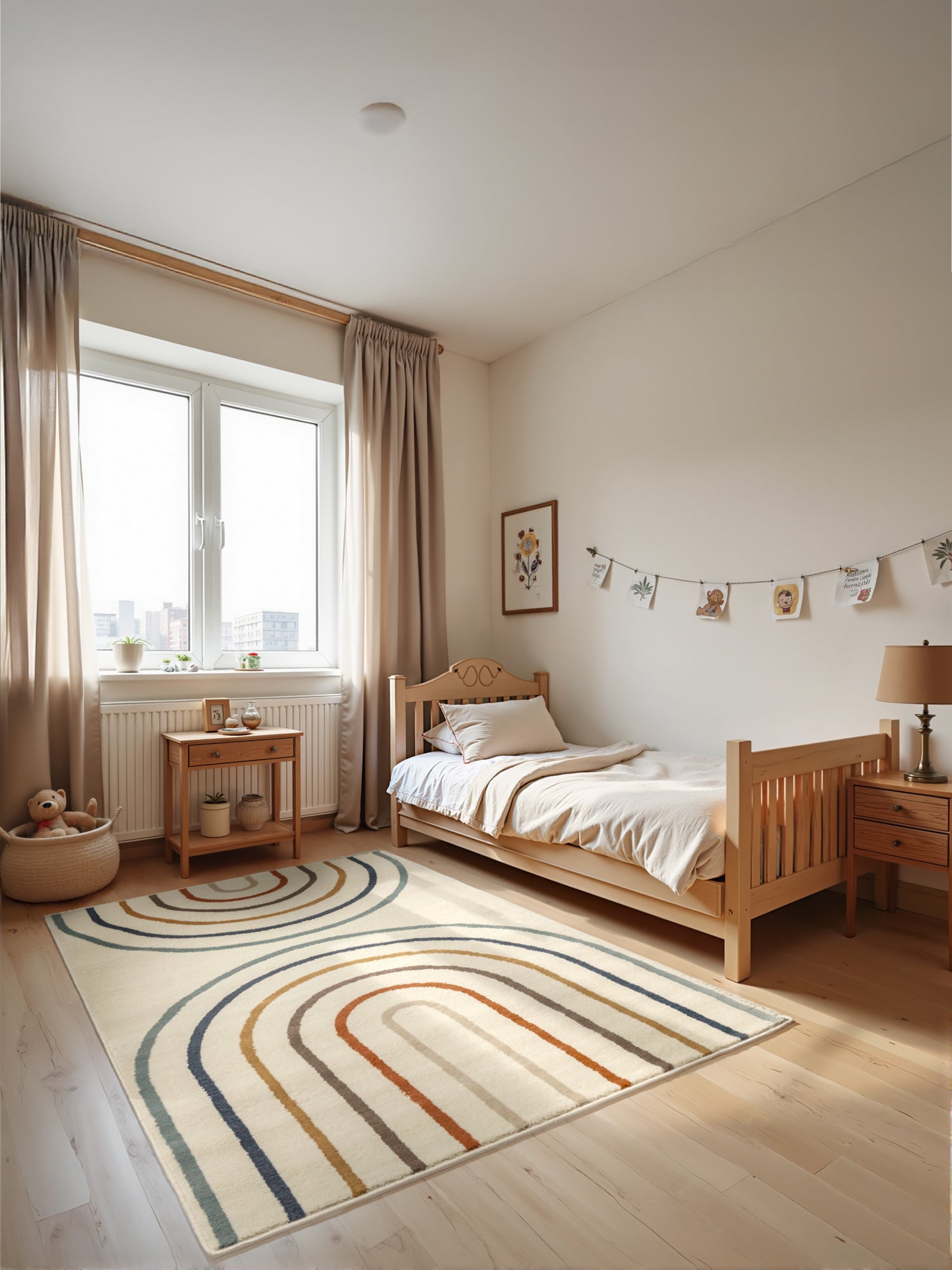 Hanse Home Adventures Barnmatta Double Rainbow creme flerfärgad