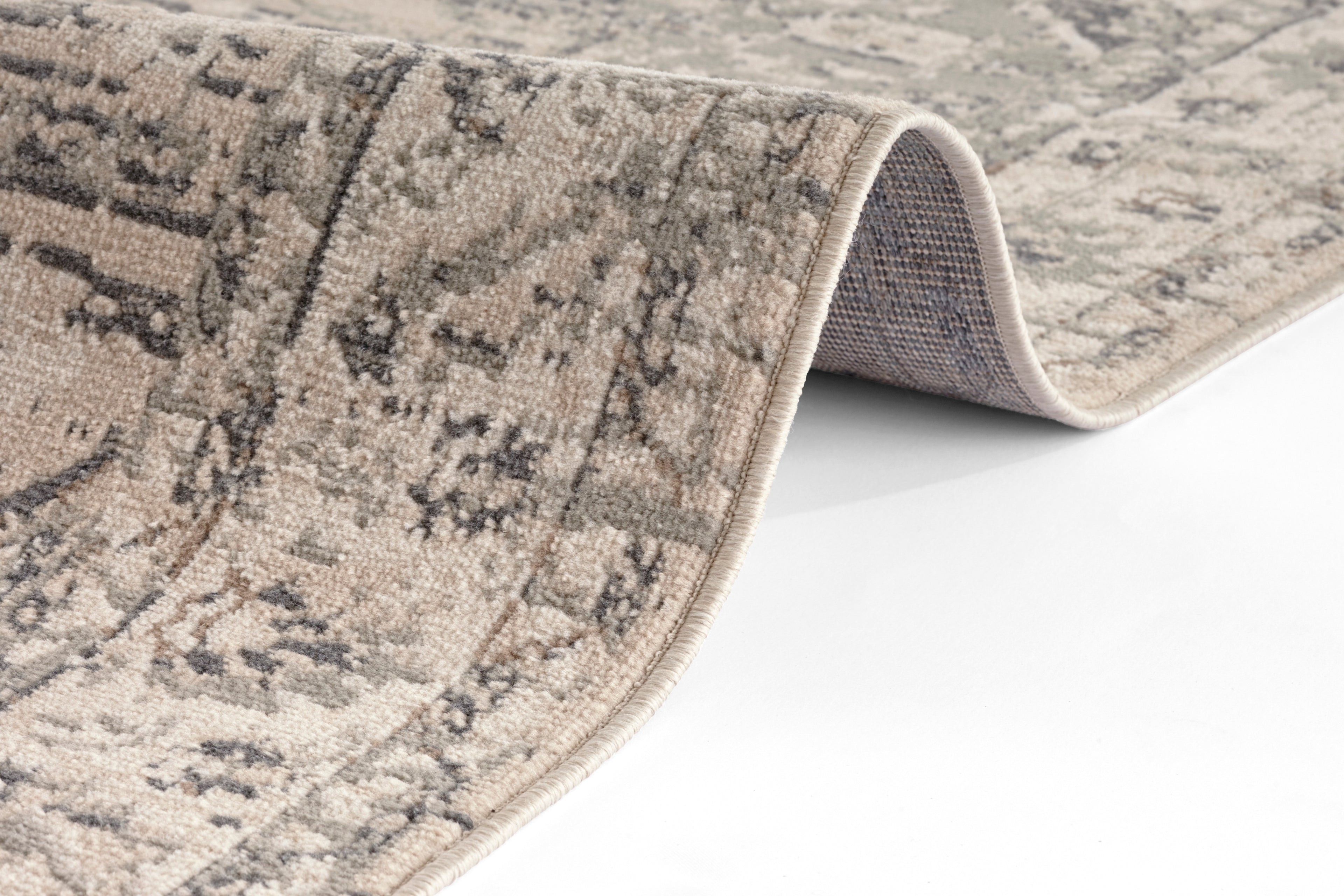 Hanse Home Terrain Designerkortluggsmatta Sand creme grå