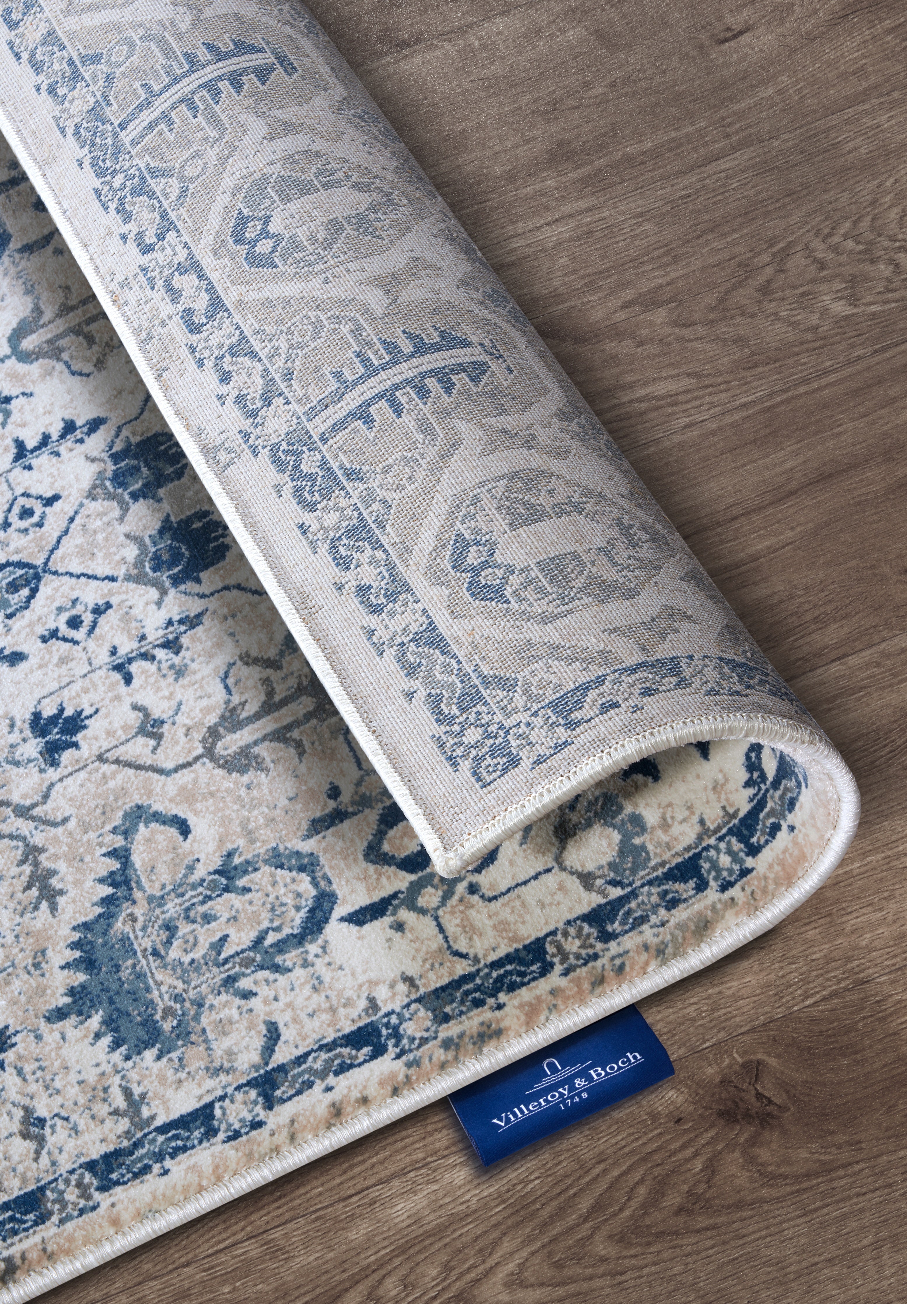 Villeroy & Boch 1869 Kortluggsmatta Emmanuel creme blå
