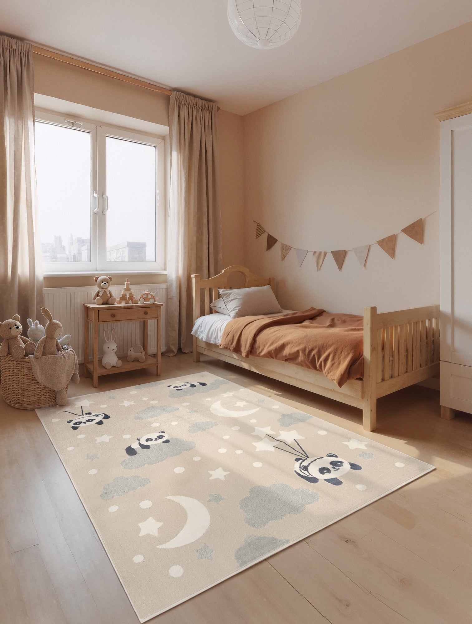 Hanse Home Adventures Barnmatta Dreamy Panda beige flerfärgad
