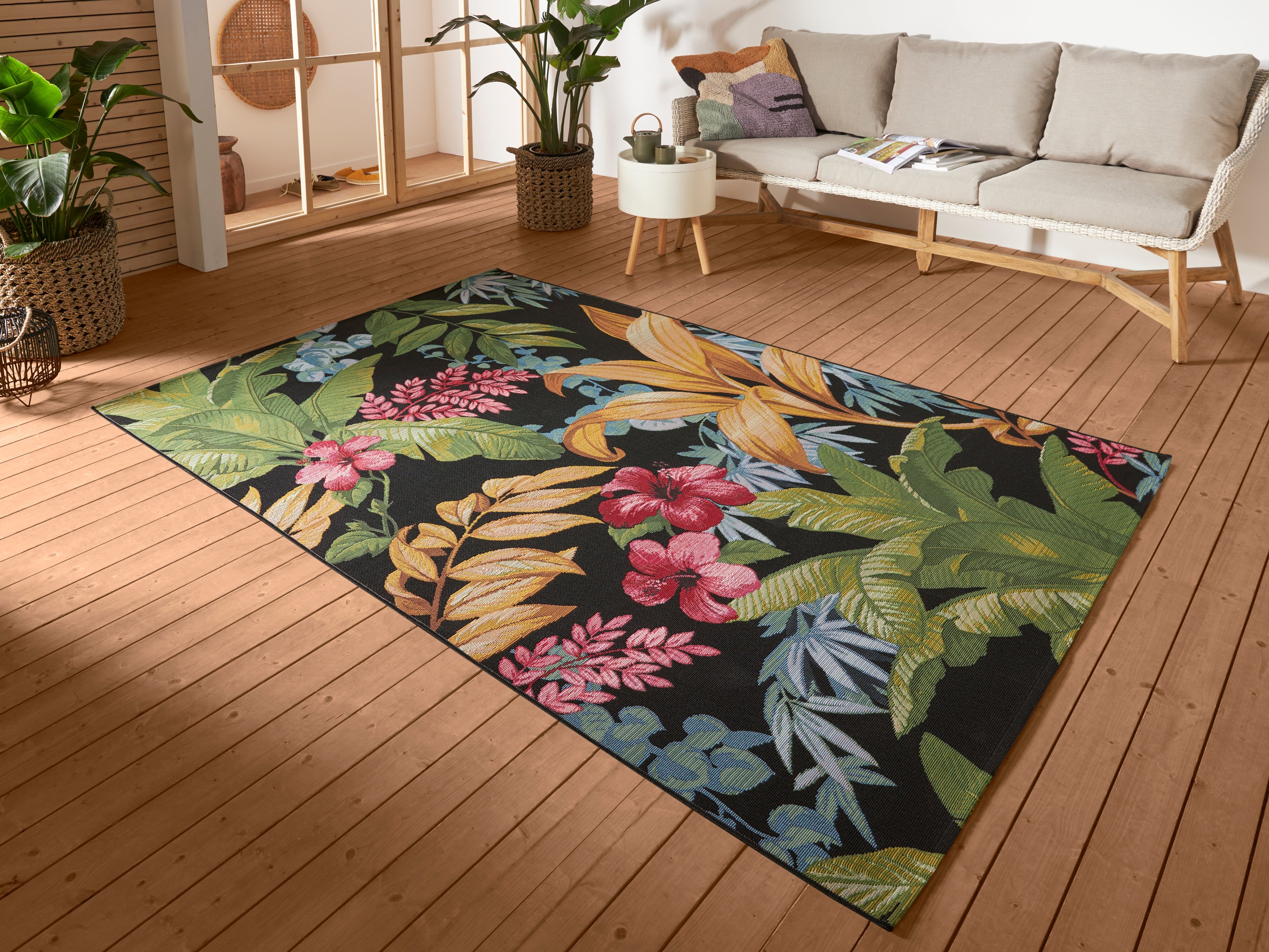 Hanse Home Flair Inom- och utomhusmatta Tropical Flowers