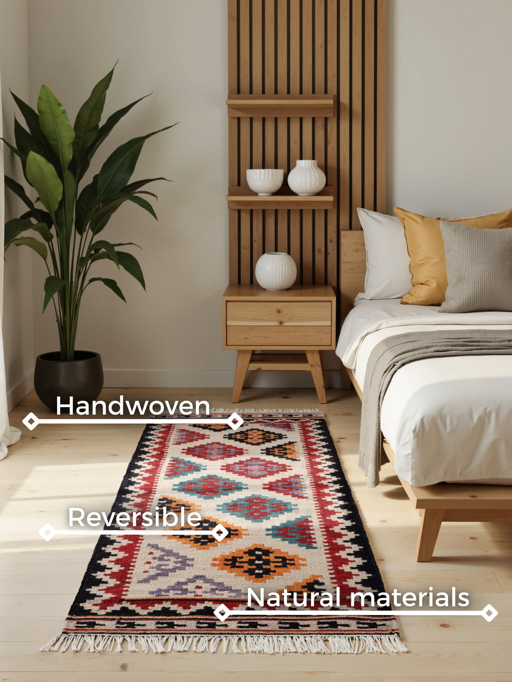 Hanse Home Kamal Afghansk kelimmatta Kian creme flerfärgad