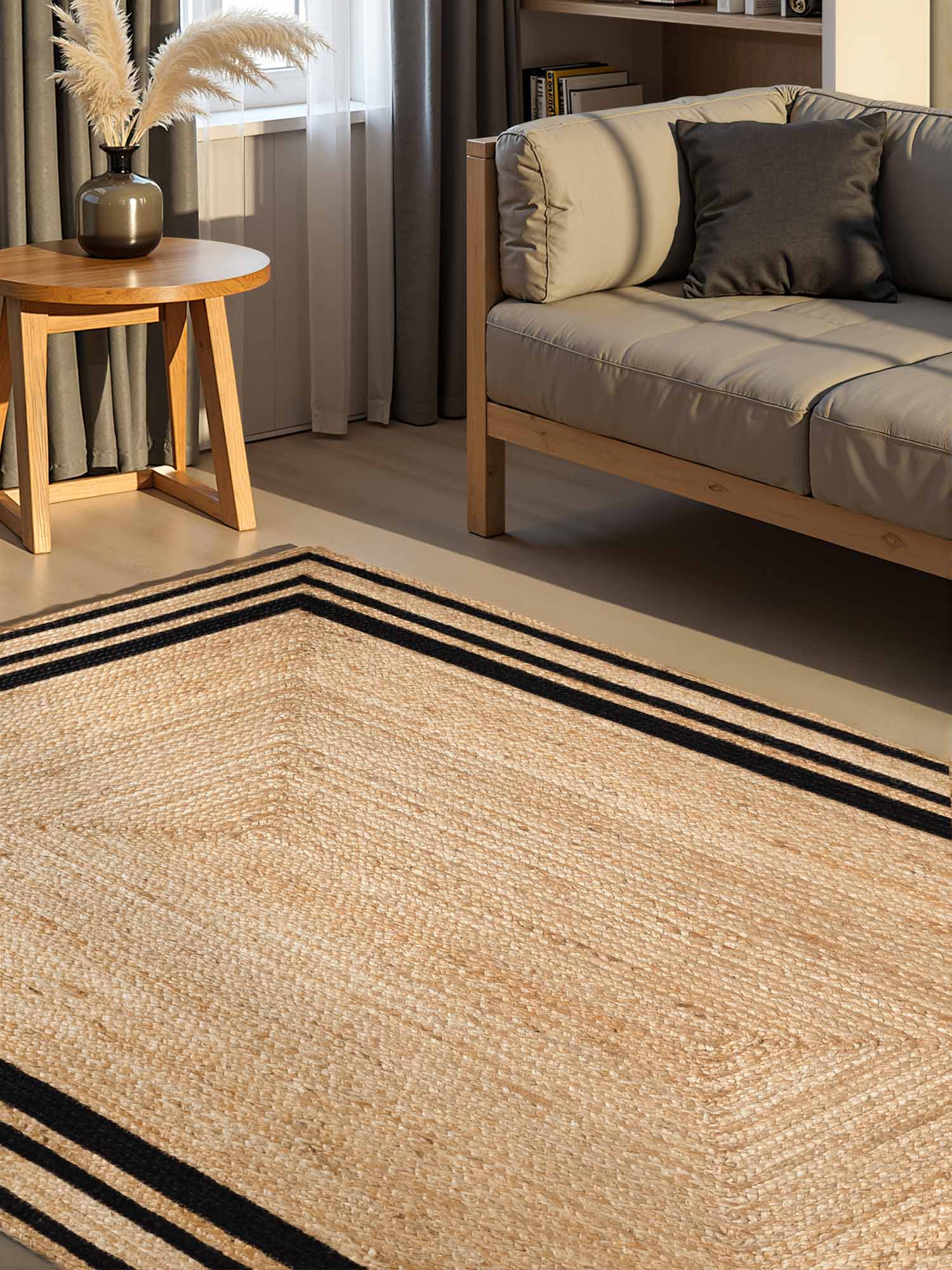 Hanse Home Looma Jutematta Looma natur guld svart