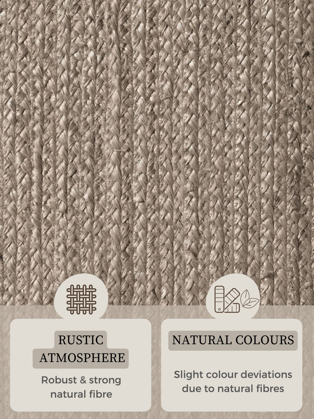 Hanse Home Jute Braided Jutematta oval Rangpur natur grå brun