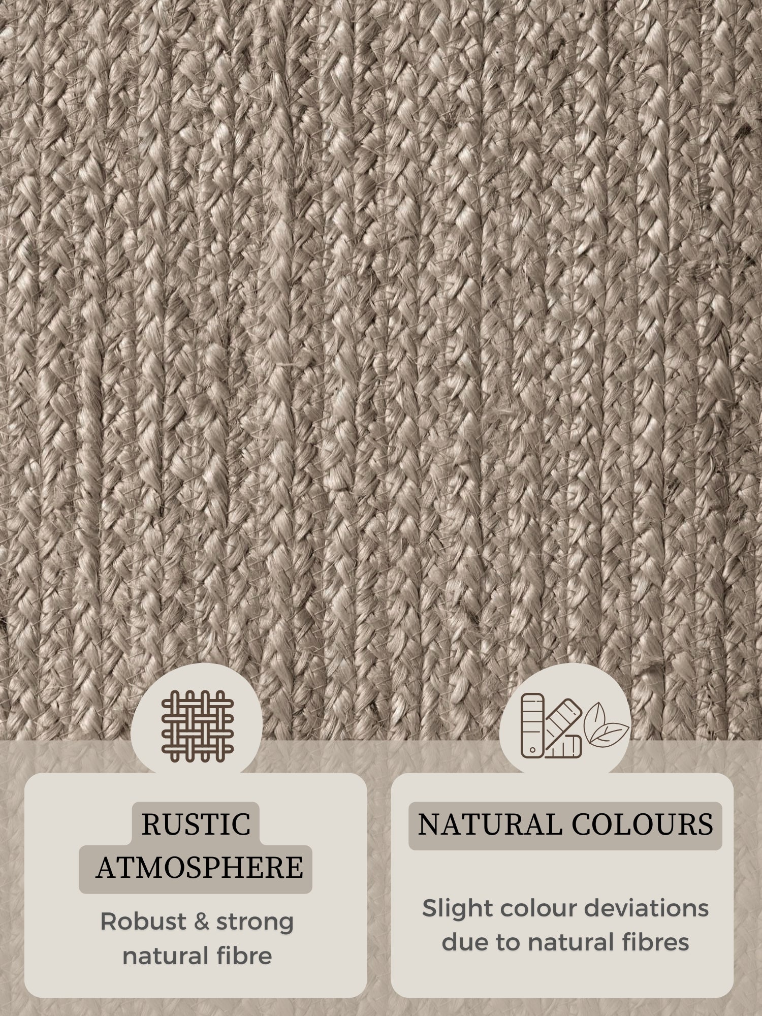 Hanse Home Jute Braided Jutematta oval Rangpur natur grå brun