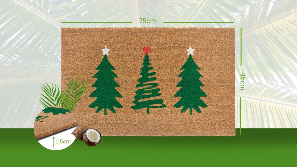 Hanse Home Mix Mats Dörrmatta kokos Decorated Pine Trees