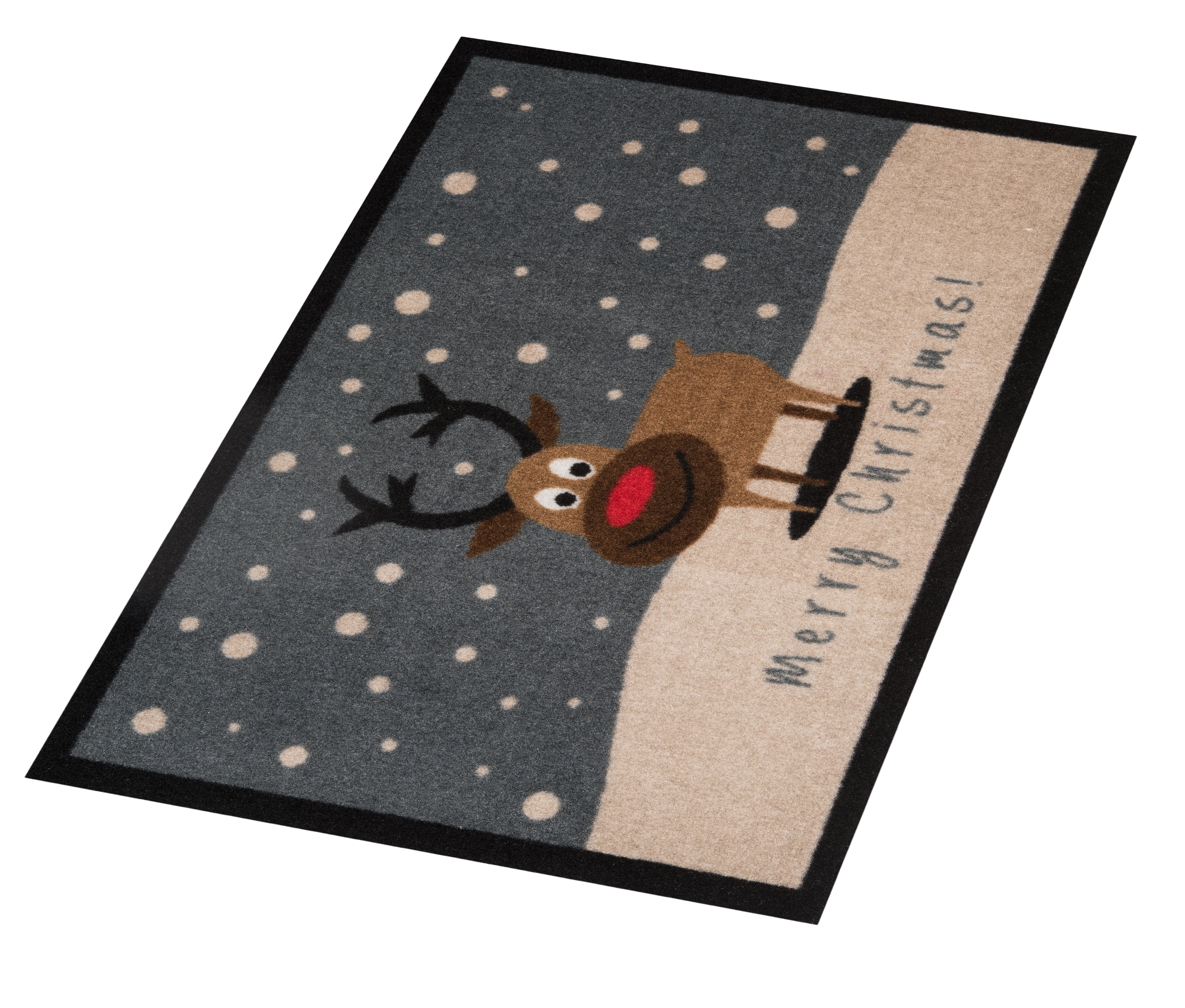 Designdörrmatta Merry Christmas Reindeer