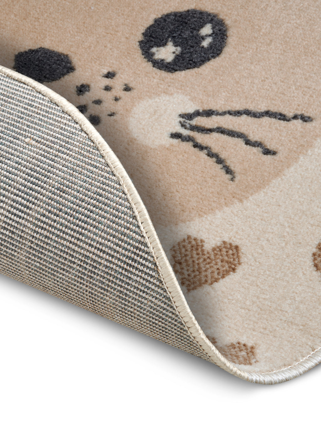 Hanse Home Adventures Barnmatta rund Cat creme beige