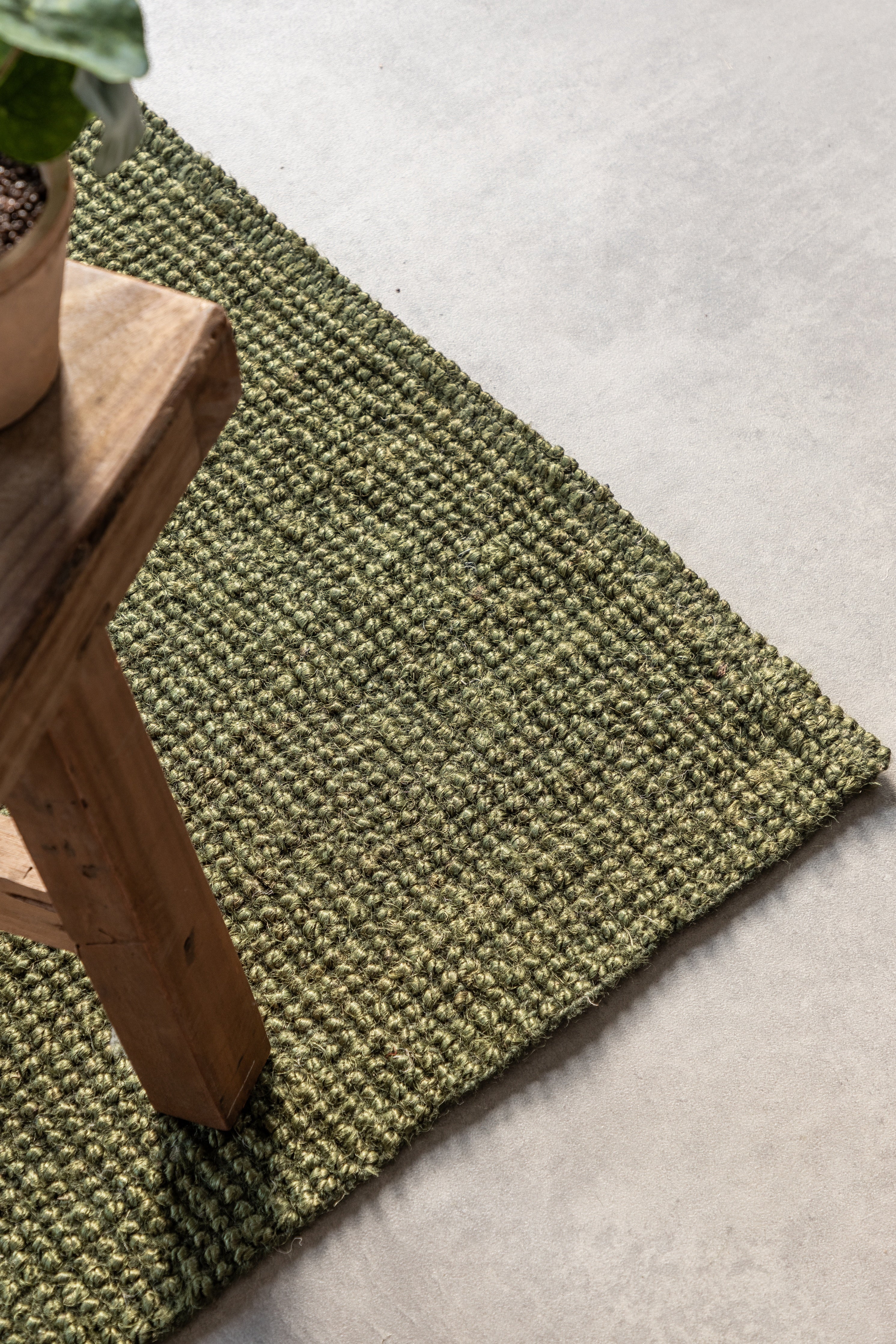 Hanse Home Bouclé-jutematta Jaipur djungelgrön