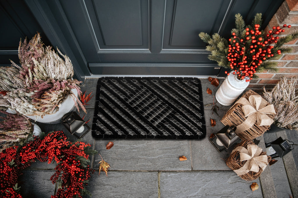Hanse Home Mix Mats Dörrmatta kokos Grid Brushes svart kokos