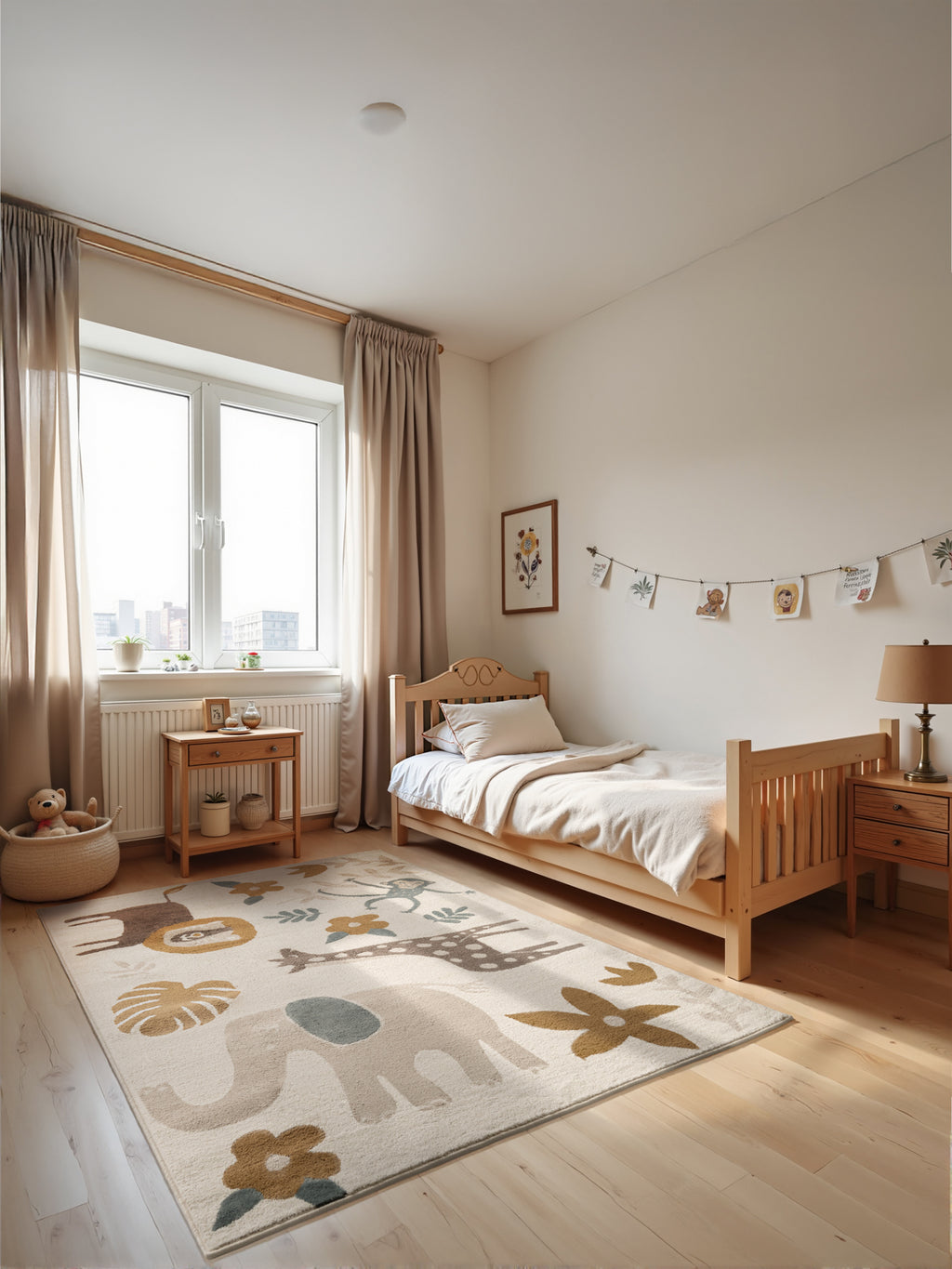 Hanse Home Adventures Barnmatta Animal Safari creme flerfärgad