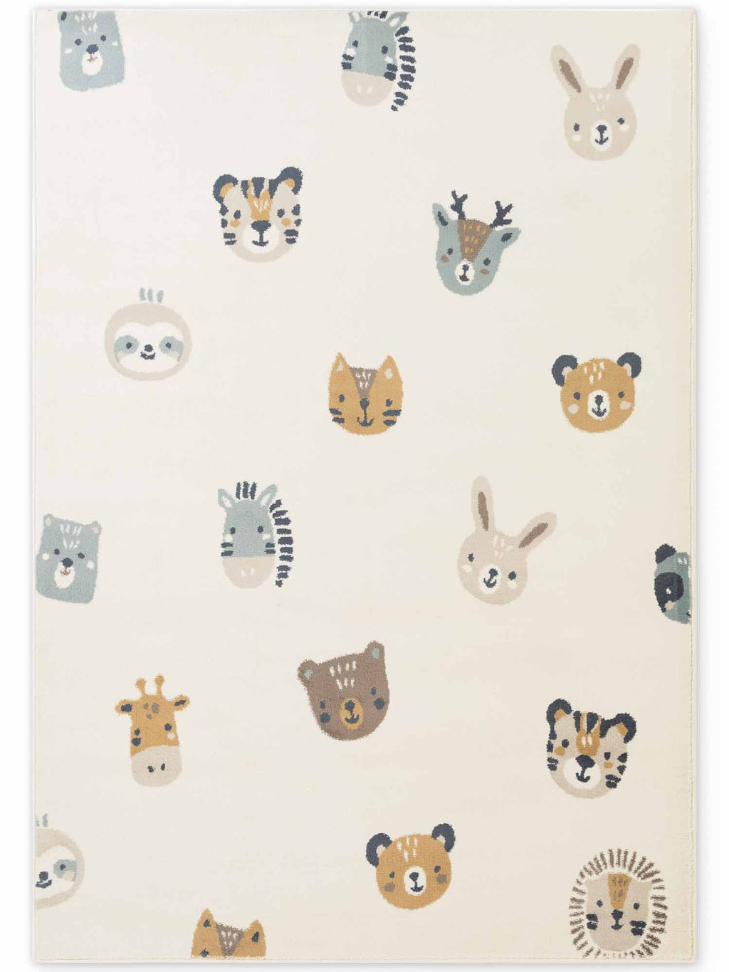 Hanse Home Adventures Barnmatta Tiny Zoo creme flerfärgad