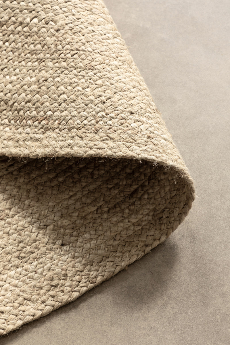 Hanse Home Jute Braided Jutematta rund Rangpur natur elfenben