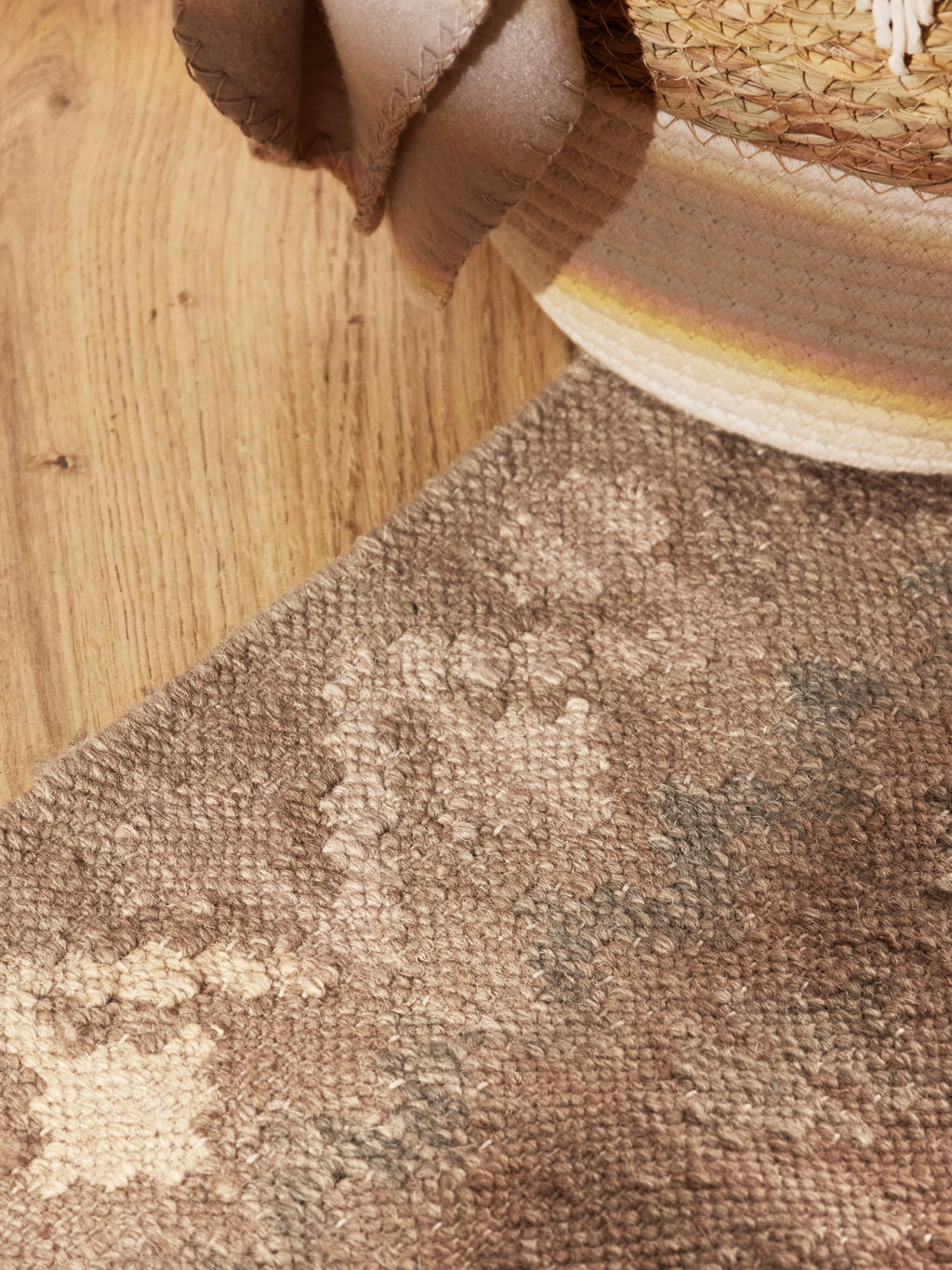 Hanse Home Kamal Afghansk kelimmatta Dune beige ljusblå