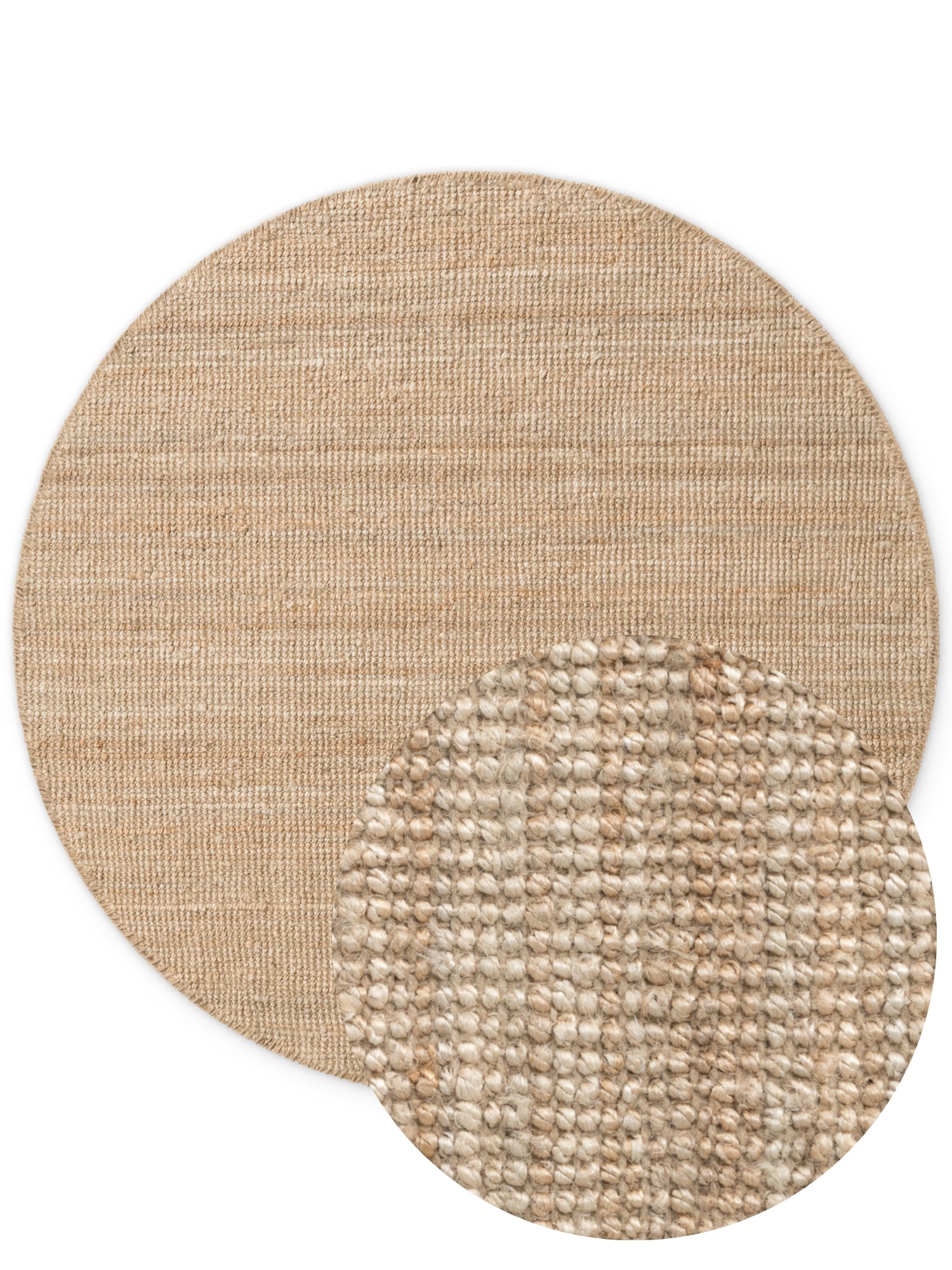 Hanse Home Bouclé-jutematta rund Jaipur natur guld