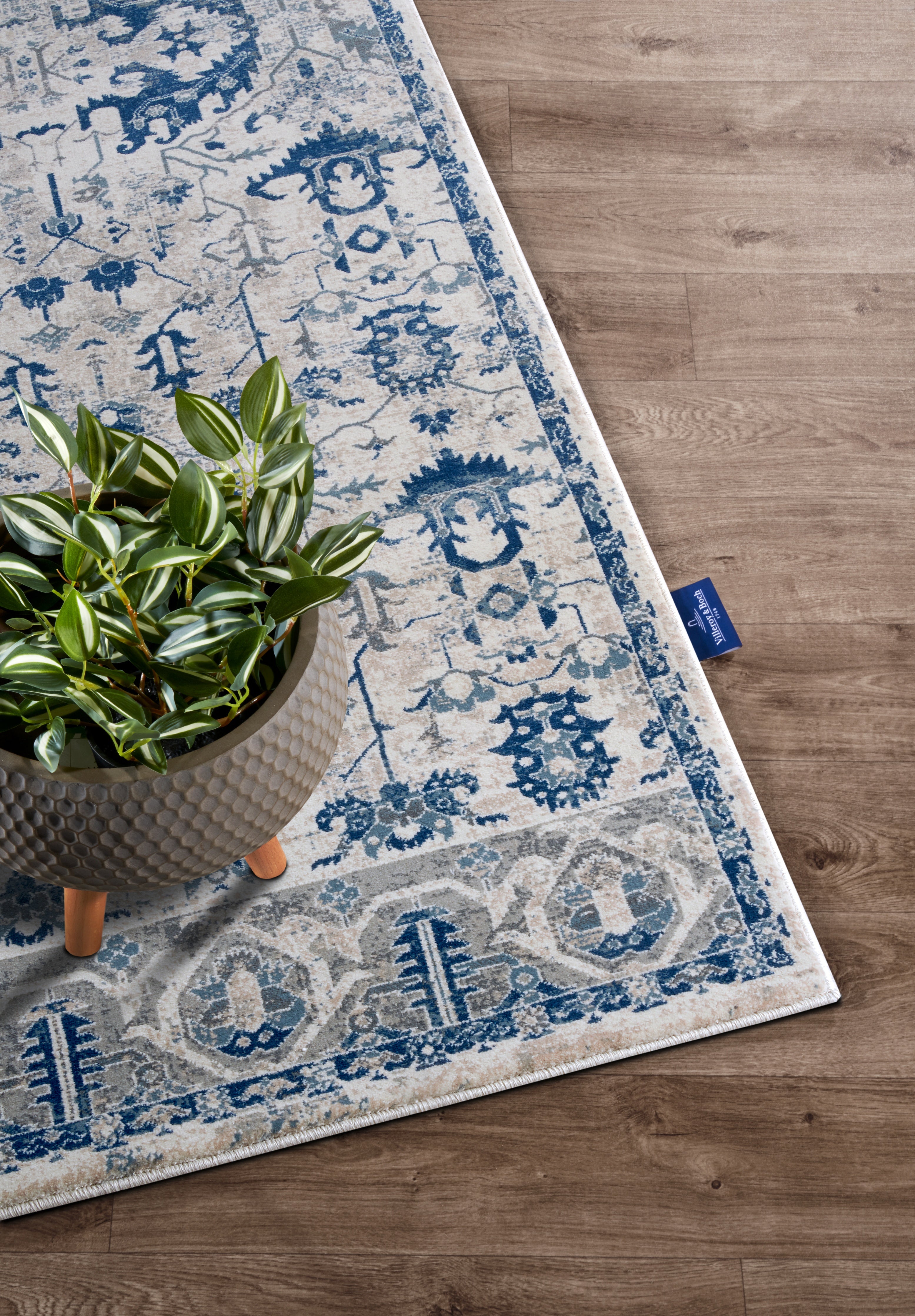 Villeroy & Boch 1869 Kortluggsmatta Emmanuel creme blå