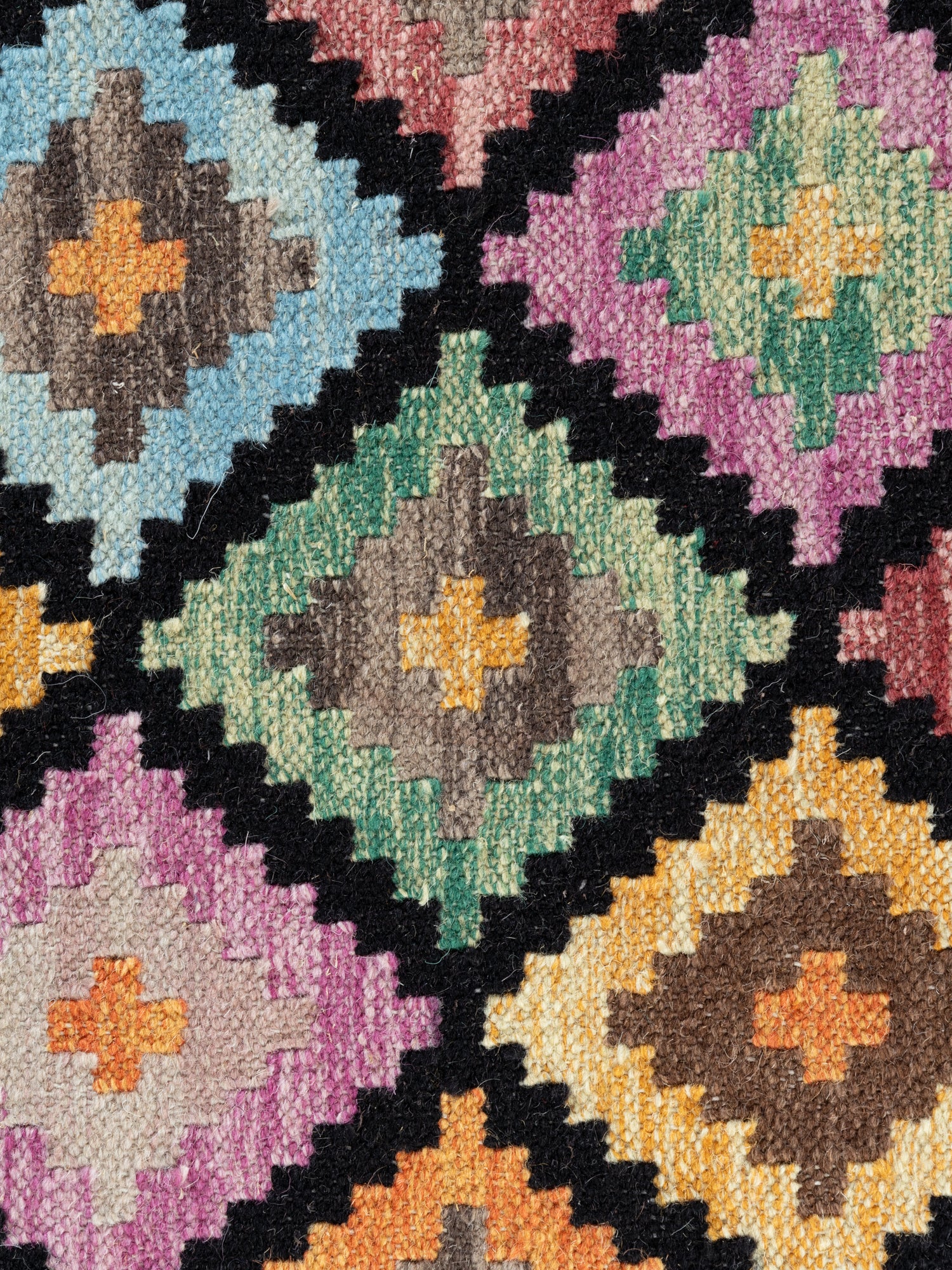 Hanse Home Kamal Afghansk kelimmatta Zara svart flerfärgad