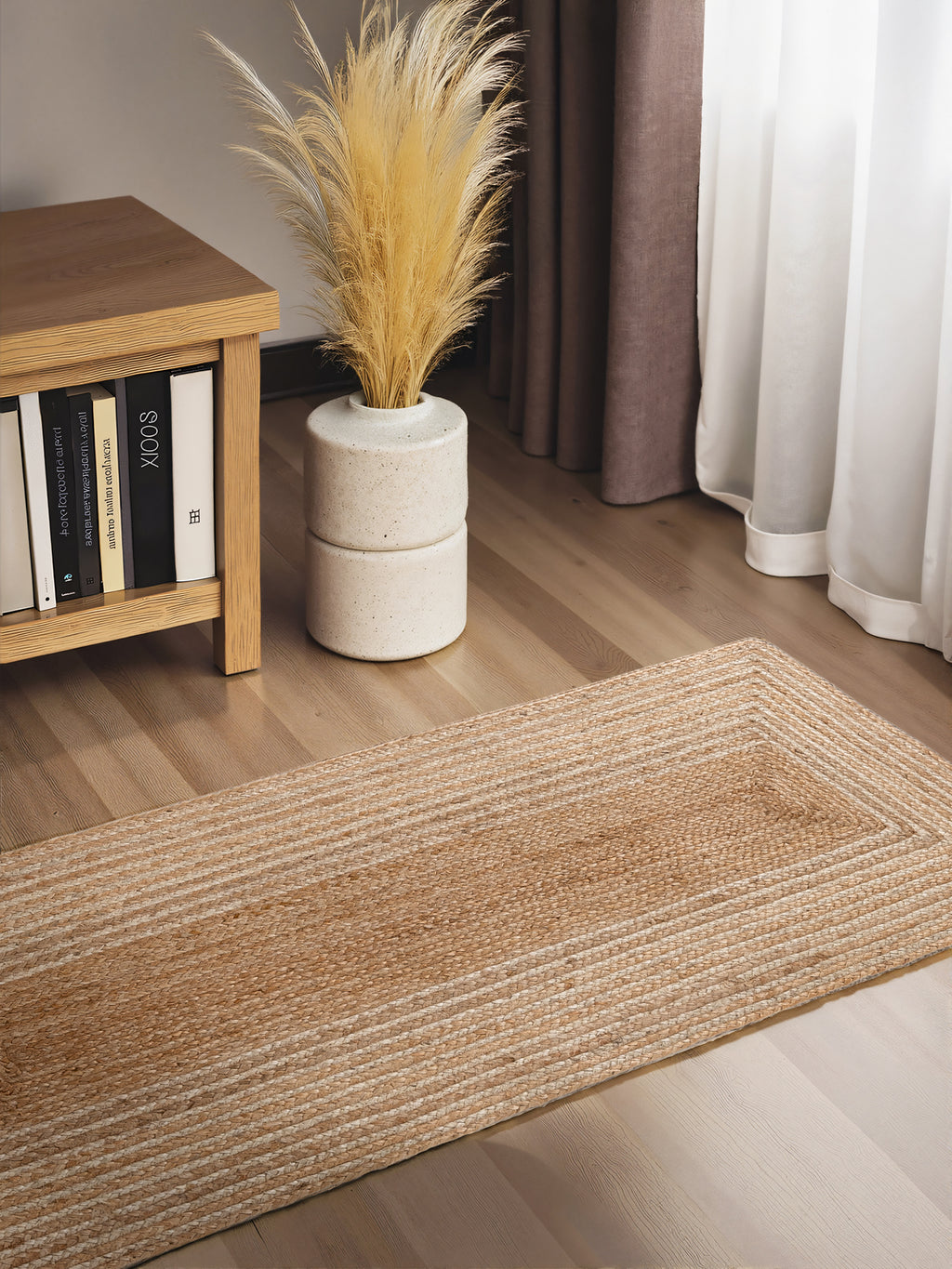 Hanse Home Juno Jutematta Juno Line natur vit guld