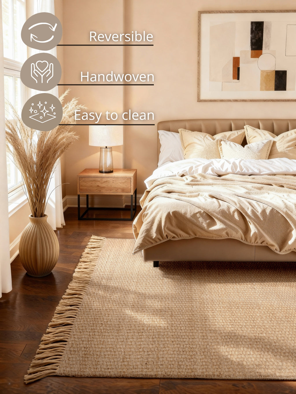 Hanse Home Handloom 1.0 Jutematta Fjord natur guld