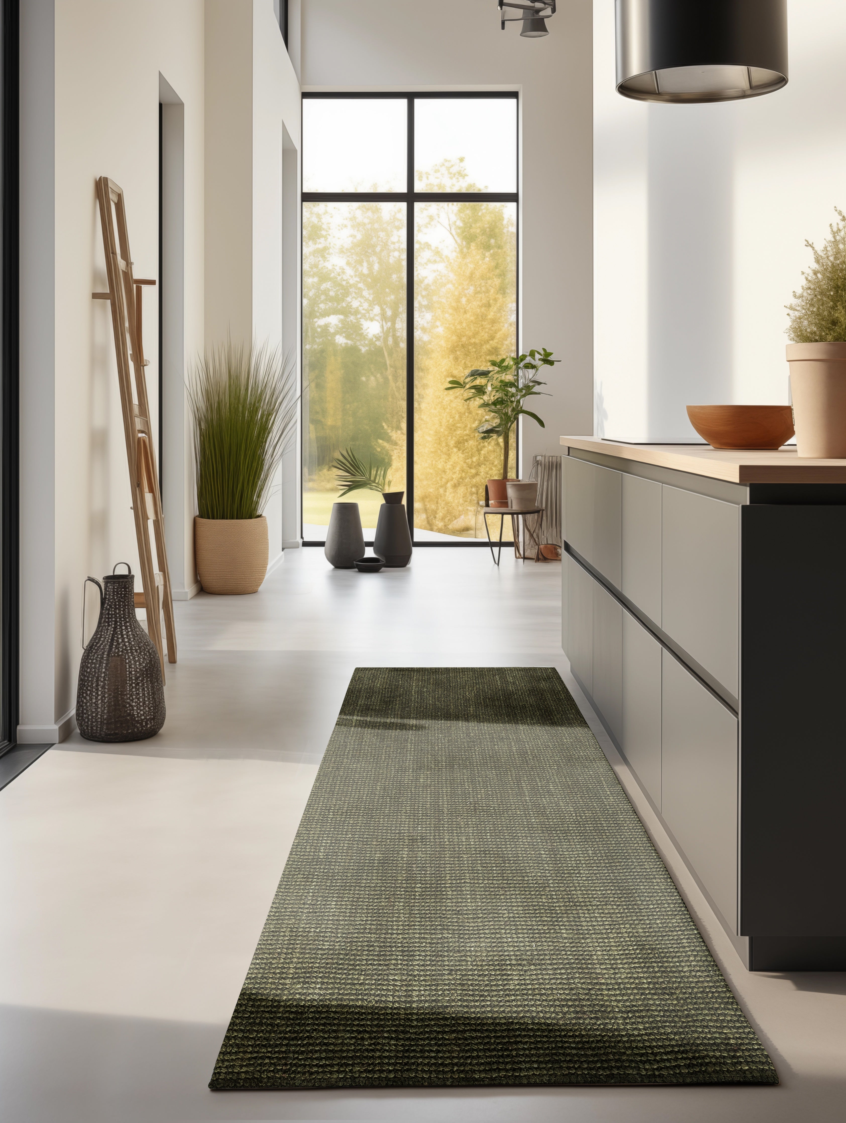 Hanse Home Bouclé-jutematta Jaipur djungelgrön
