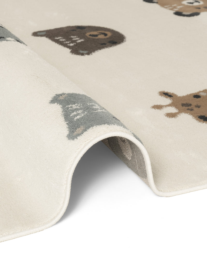 Hanse Home Adventures Barnmatta Tiny Zoo creme flerfärgad