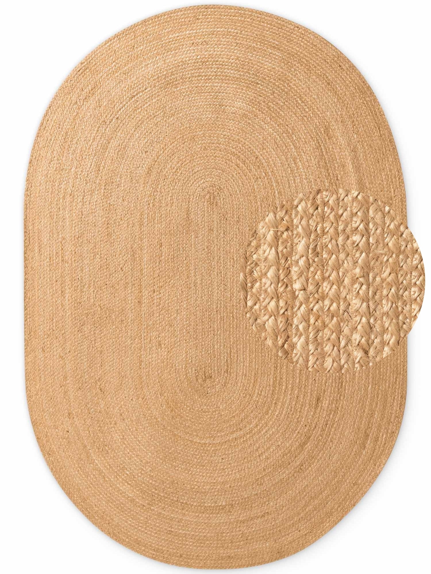 Hanse Home Jute Braided Jutematta oval Rangpur natur guld
