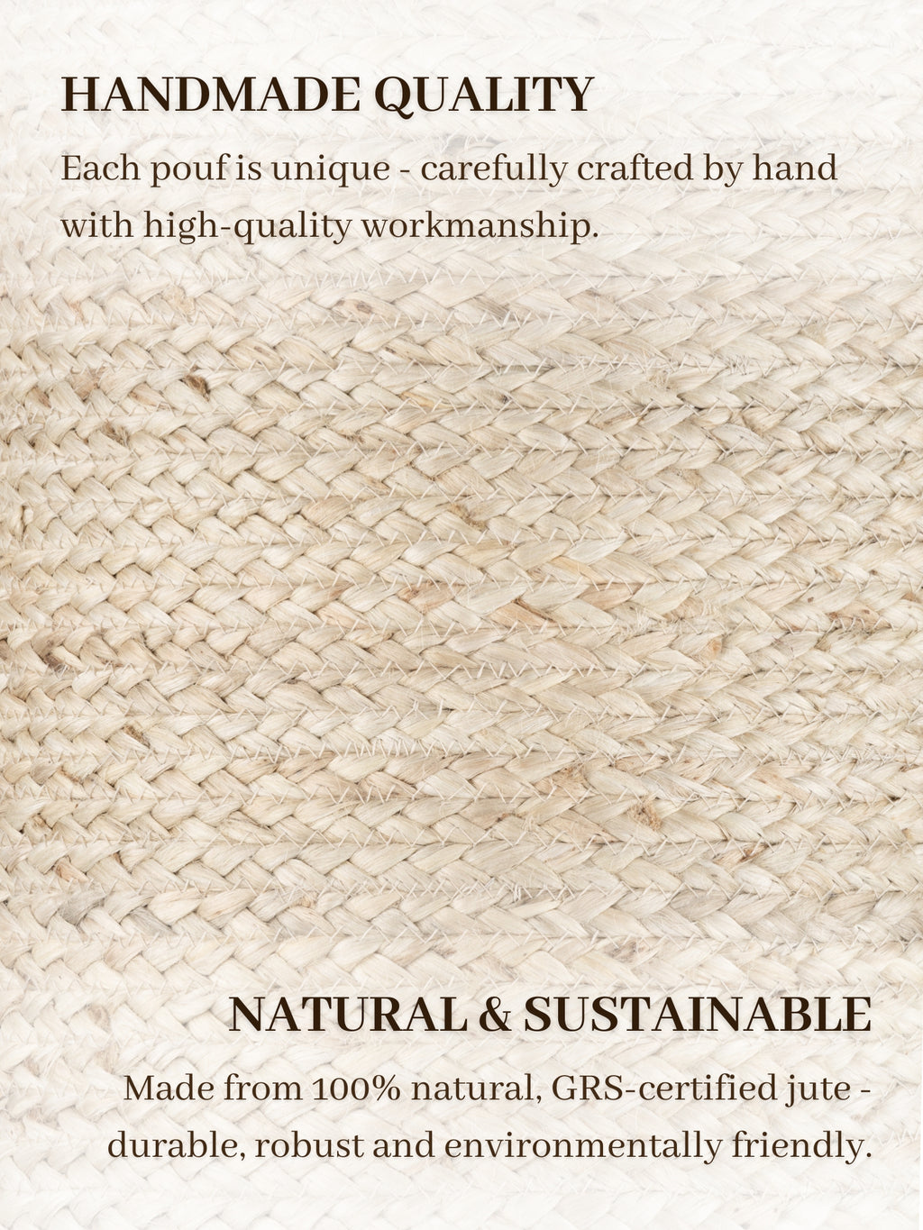 Hanse Home Looma Jutepuff Looma natur elfenben