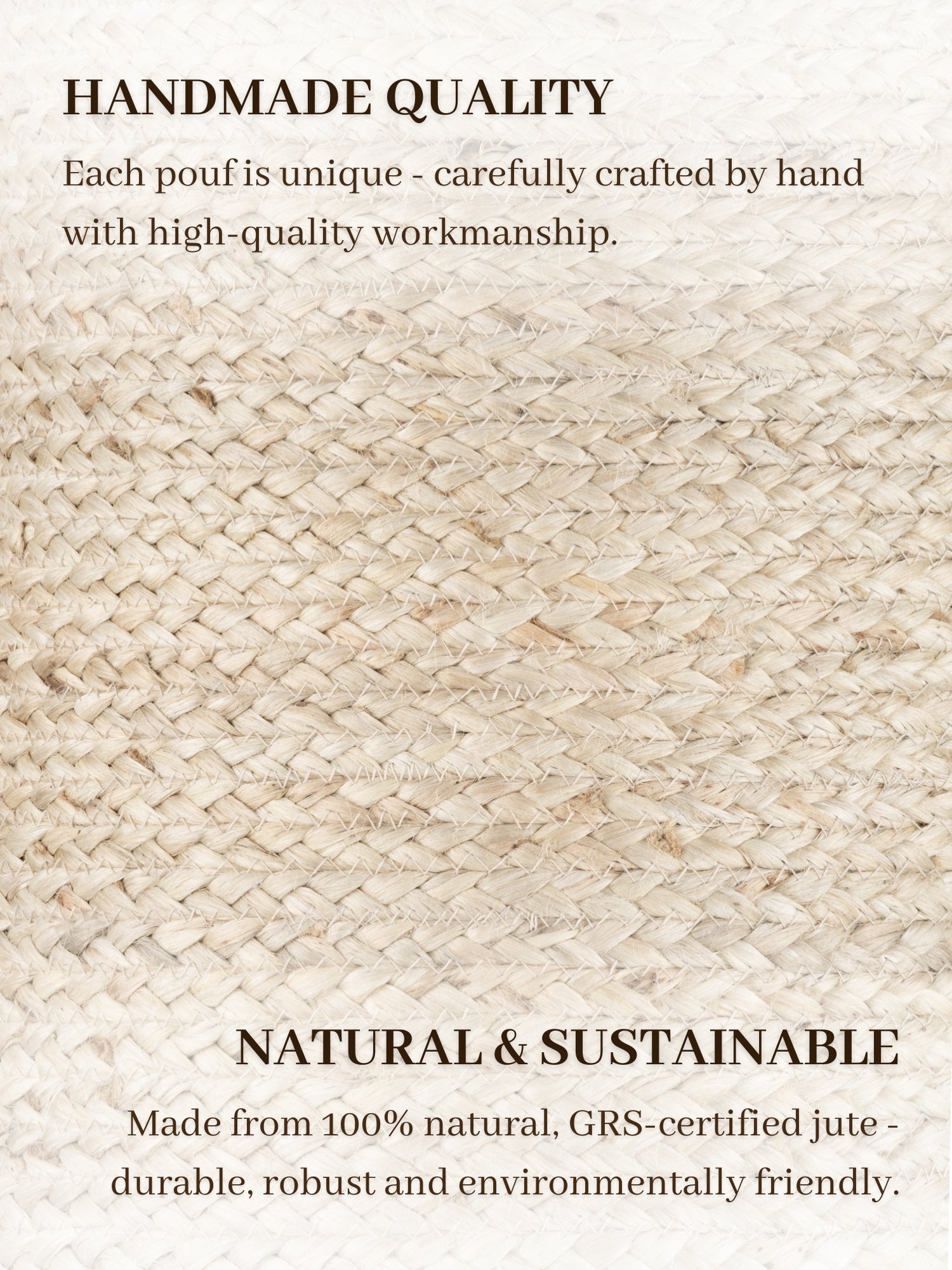 Hanse Home Looma Jutepuff Looma natur elfenben