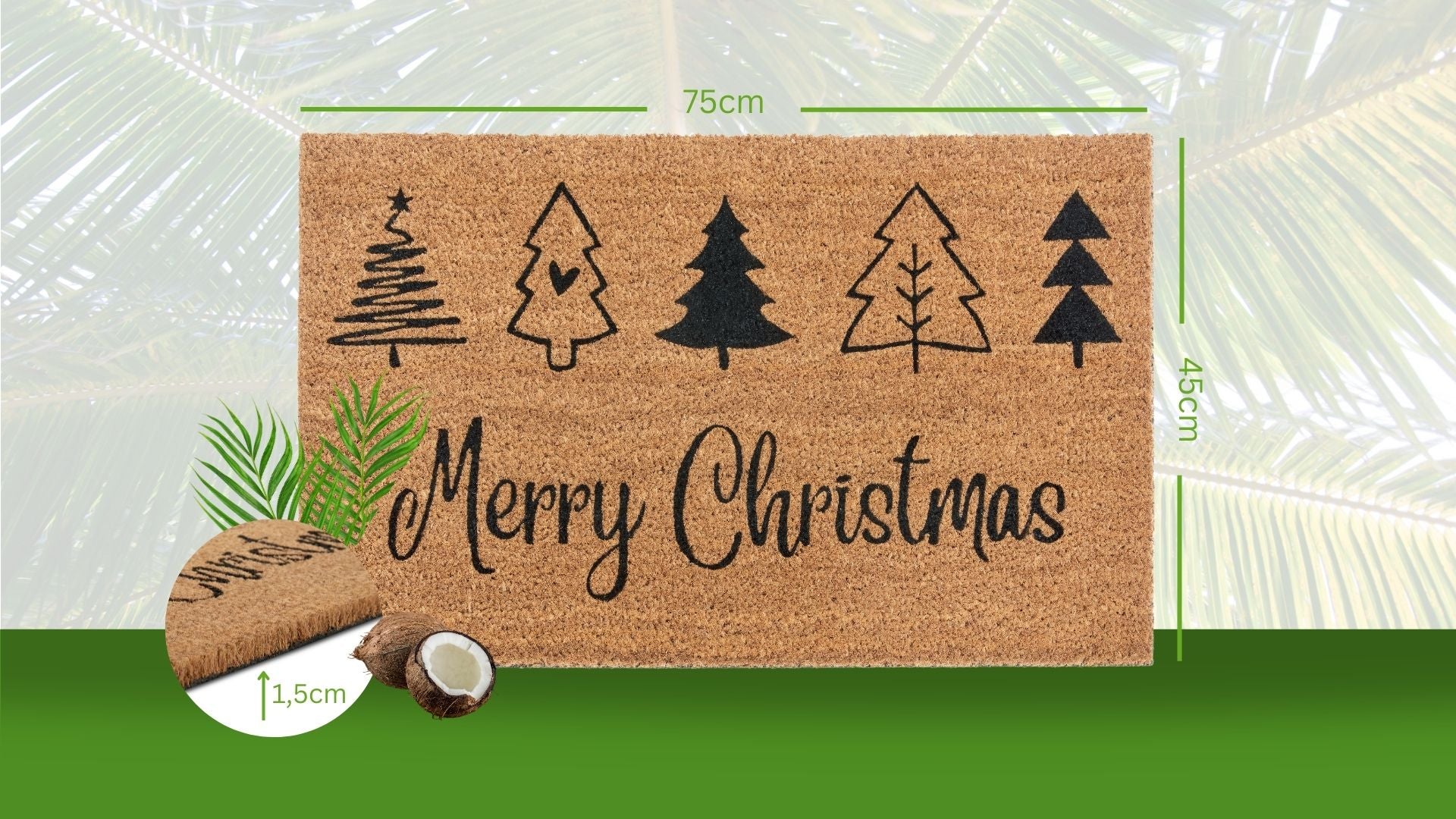 Hanse Home Mix Mats Dörrmatta kokos Christmas Trees