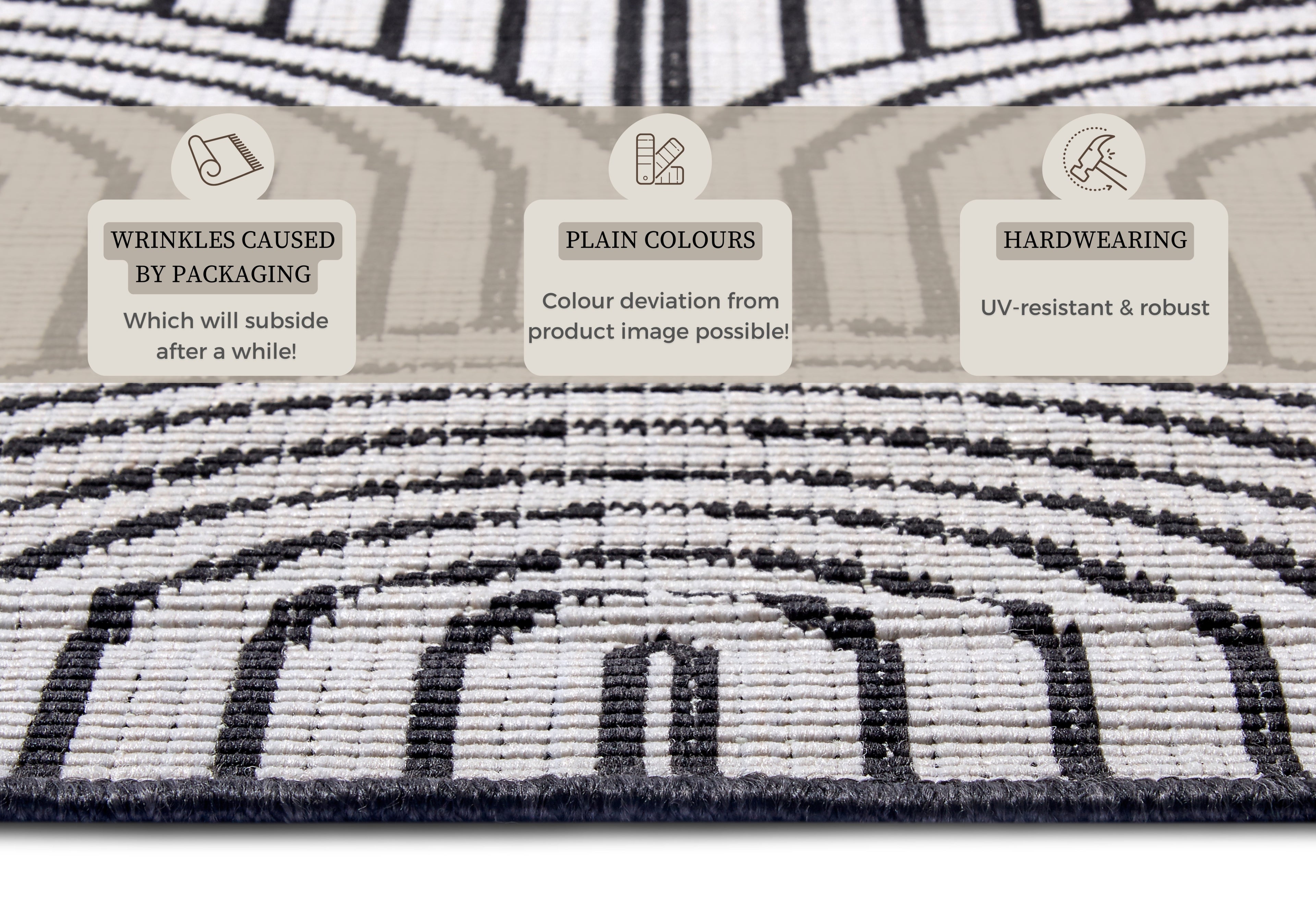 Hanse Home Flatweave Vändbar inom- och utomhusmatta Pangli svart