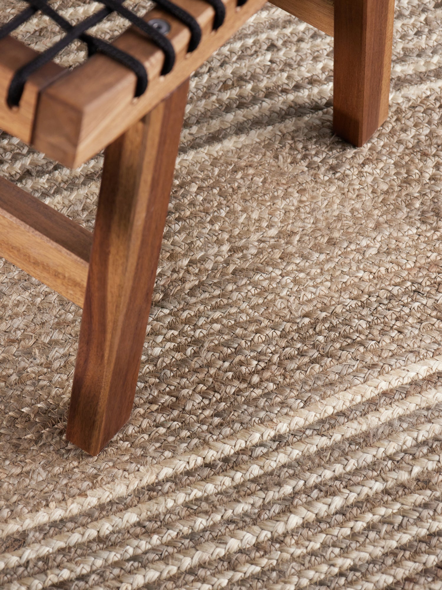 Hanse Home Juno Jutematta Juno Line natur vit Brown