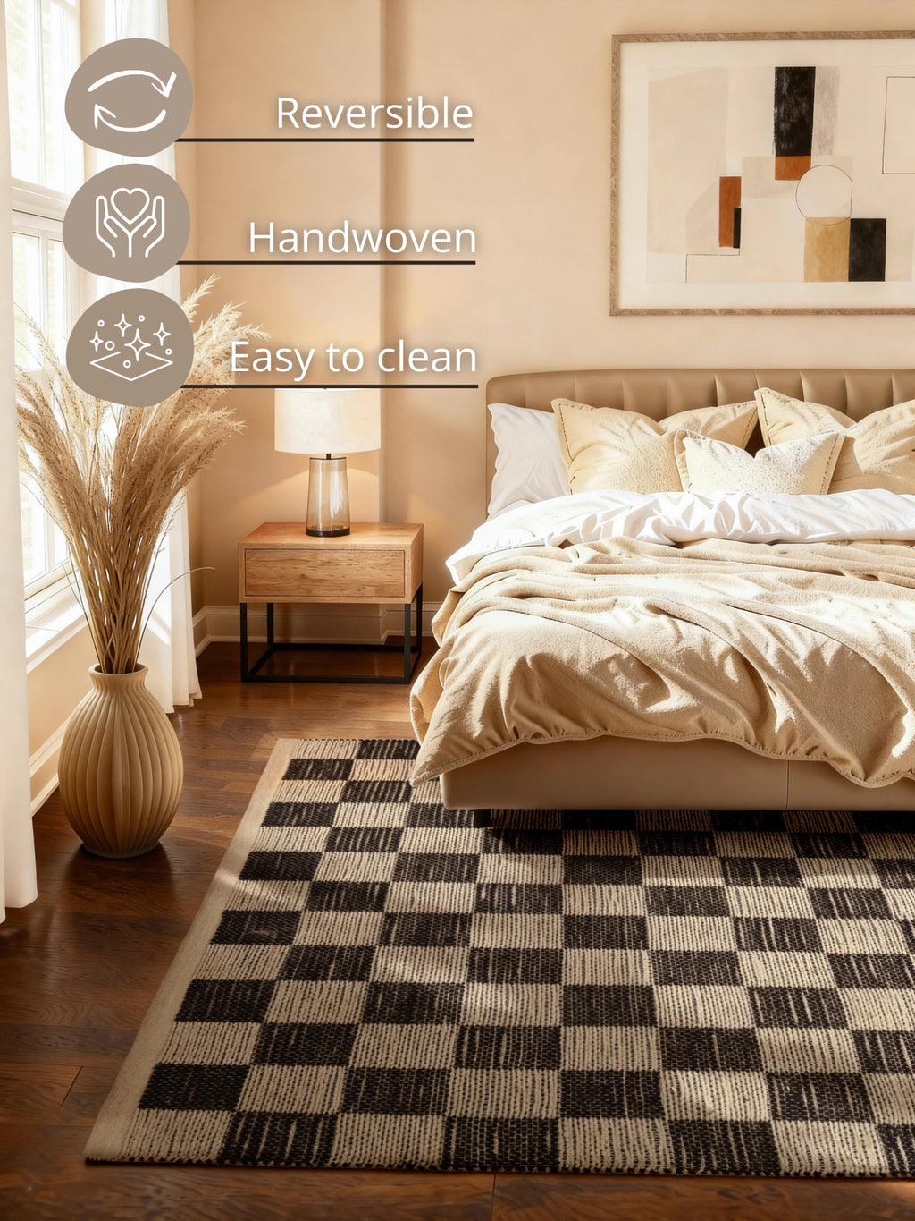 Hanse Home Handloom 1.0 Jutematta Rex natur vit svart