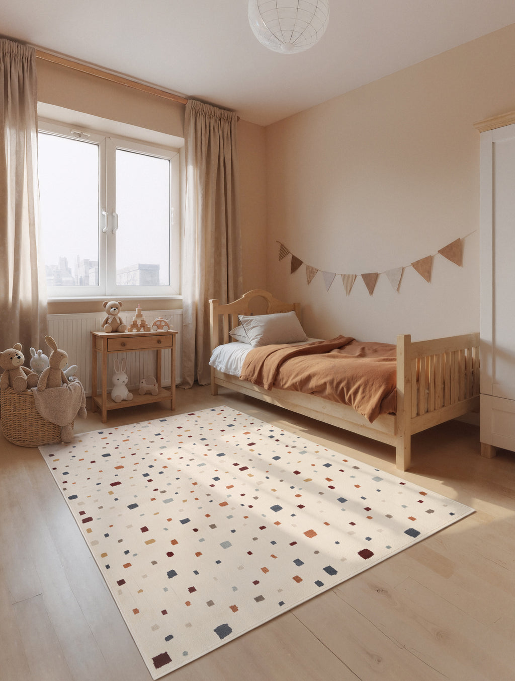 Hanse Home Adventures Barnmatta Funny Squares creme flerfärgad