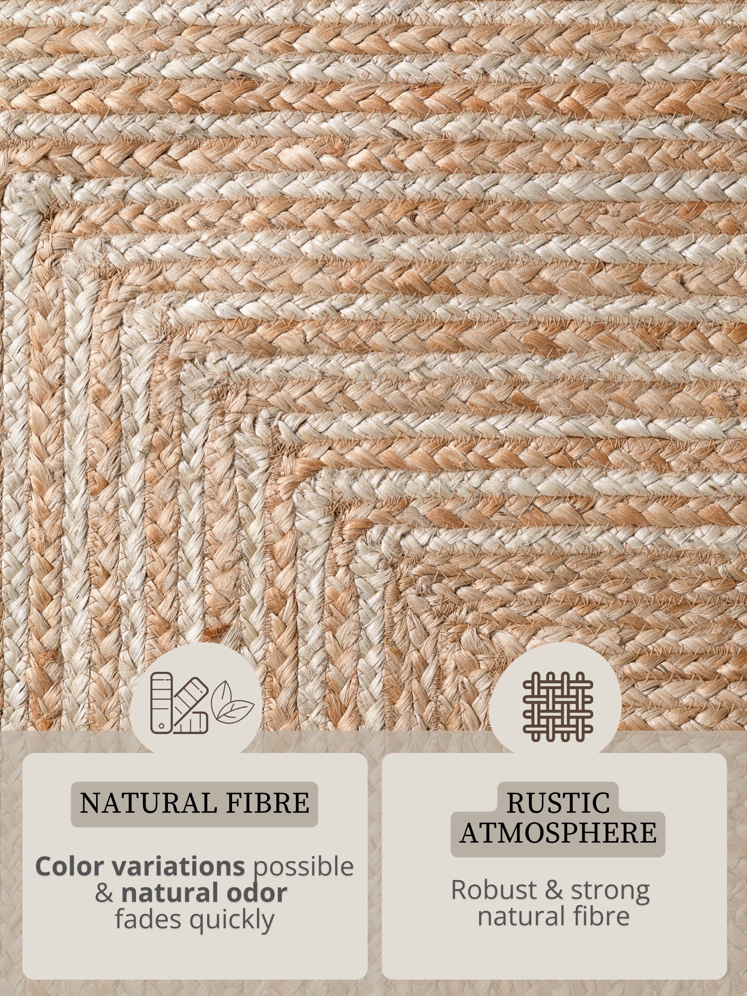Hanse Home Juno Jutematta Juno Line natur vit guld
